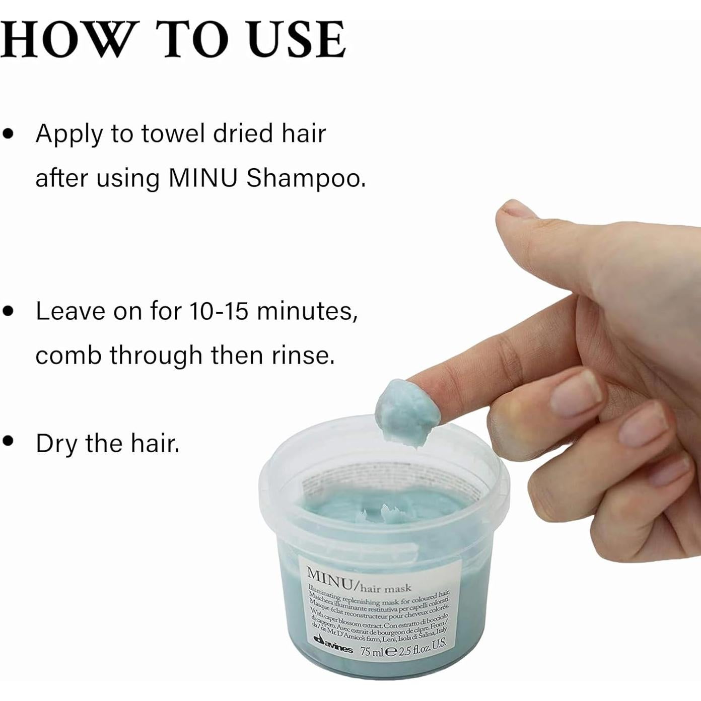 Mascarilla para Cabello Davines MINU 75 ml - Nutre y Aclara