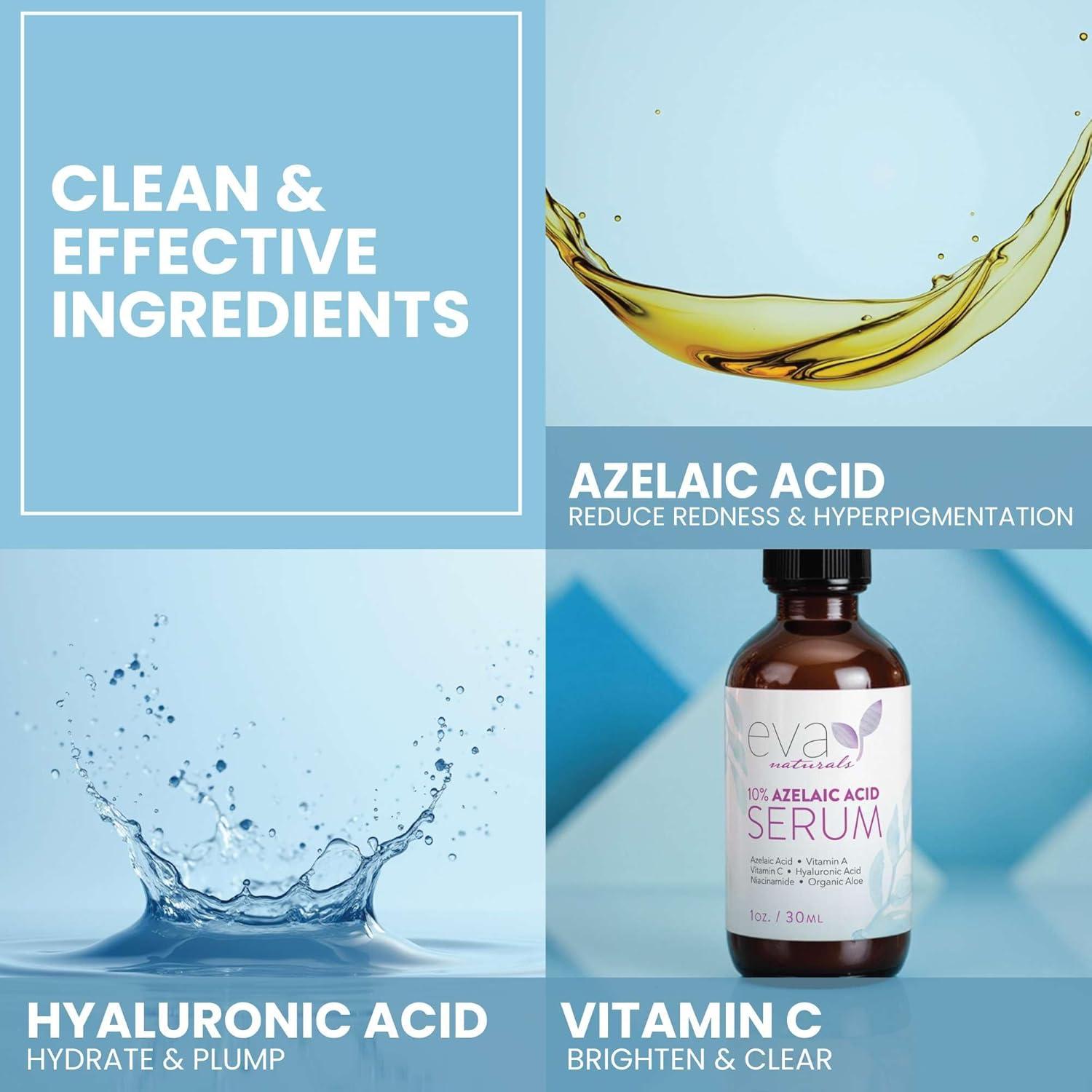 Suero Facial Eva Naturals 29.57 ml - Ácido Azelaico 10%