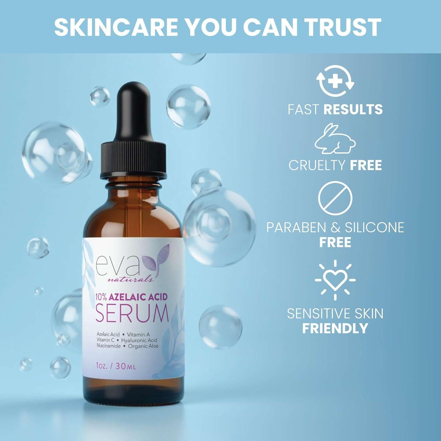 Suero Facial Eva Naturals 29.57 ml - Ácido Azelaico 10%