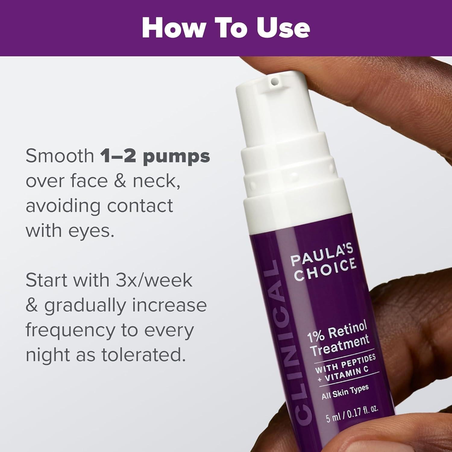 Crema Reafirmante Paula's Choice Retinol 1% con Péptidos 4.73ml