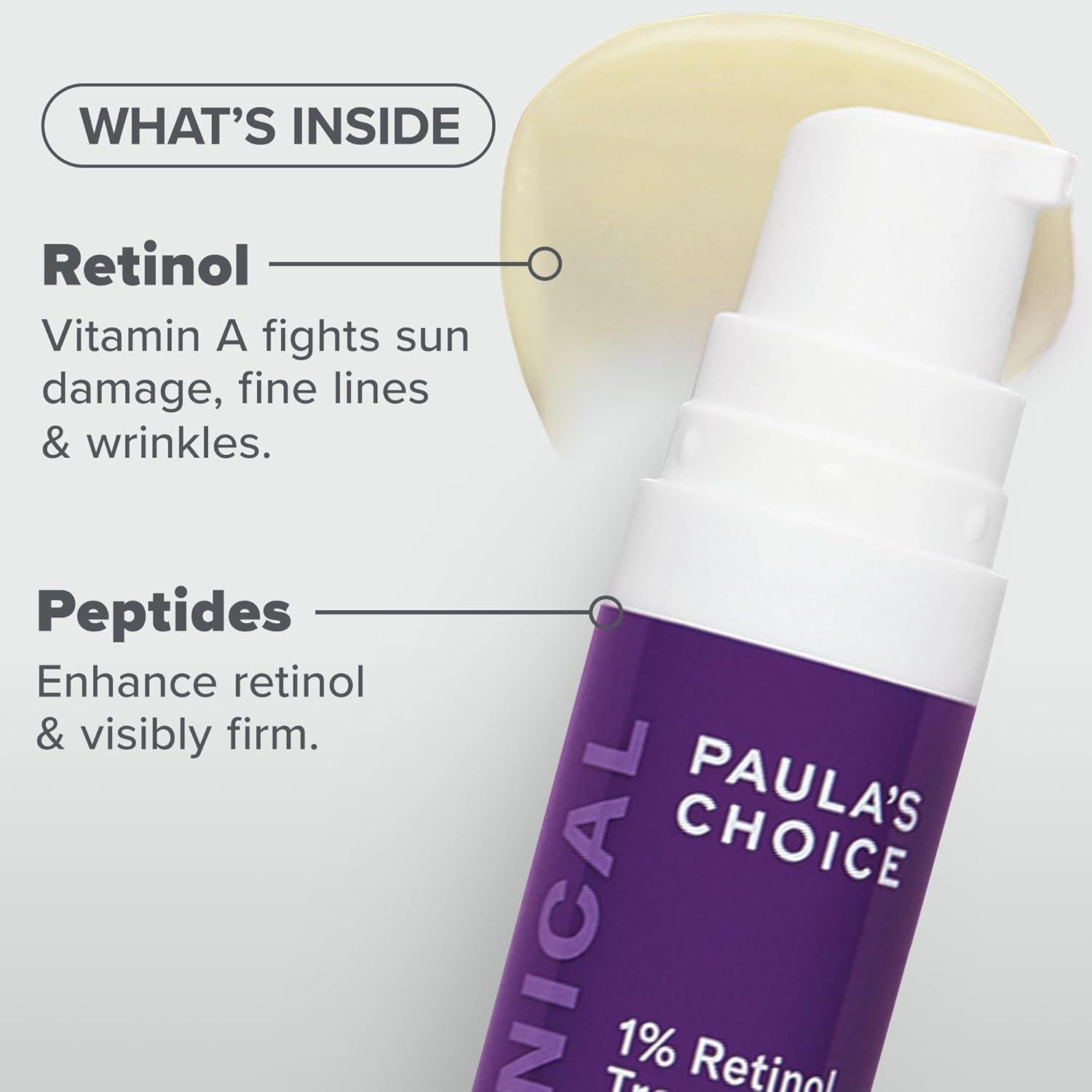 Crema Reafirmante Paula's Choice Retinol 1% con Péptidos 4.73ml