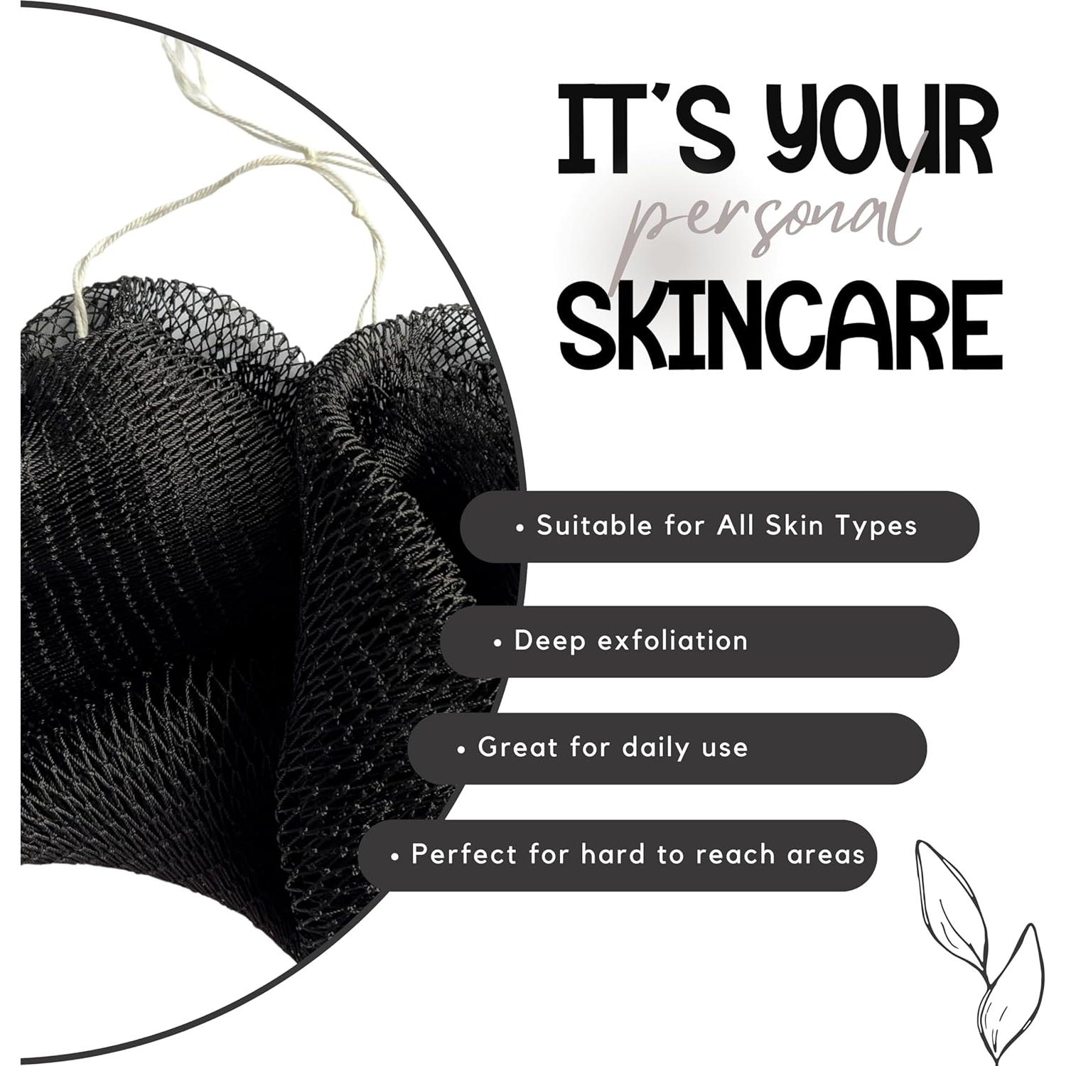 Esponja Exfoliante Africana AFRIKI Negra 114.3 cm para Ducha