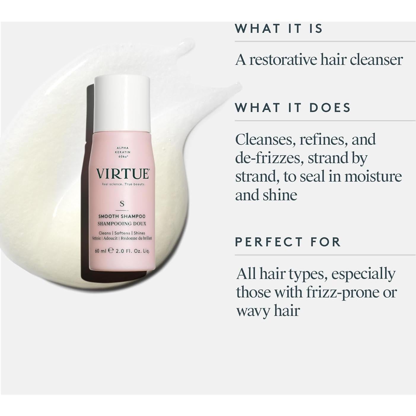 Champú Suave Sin Sulfatos VIRTUE 59 ml Control Frizz