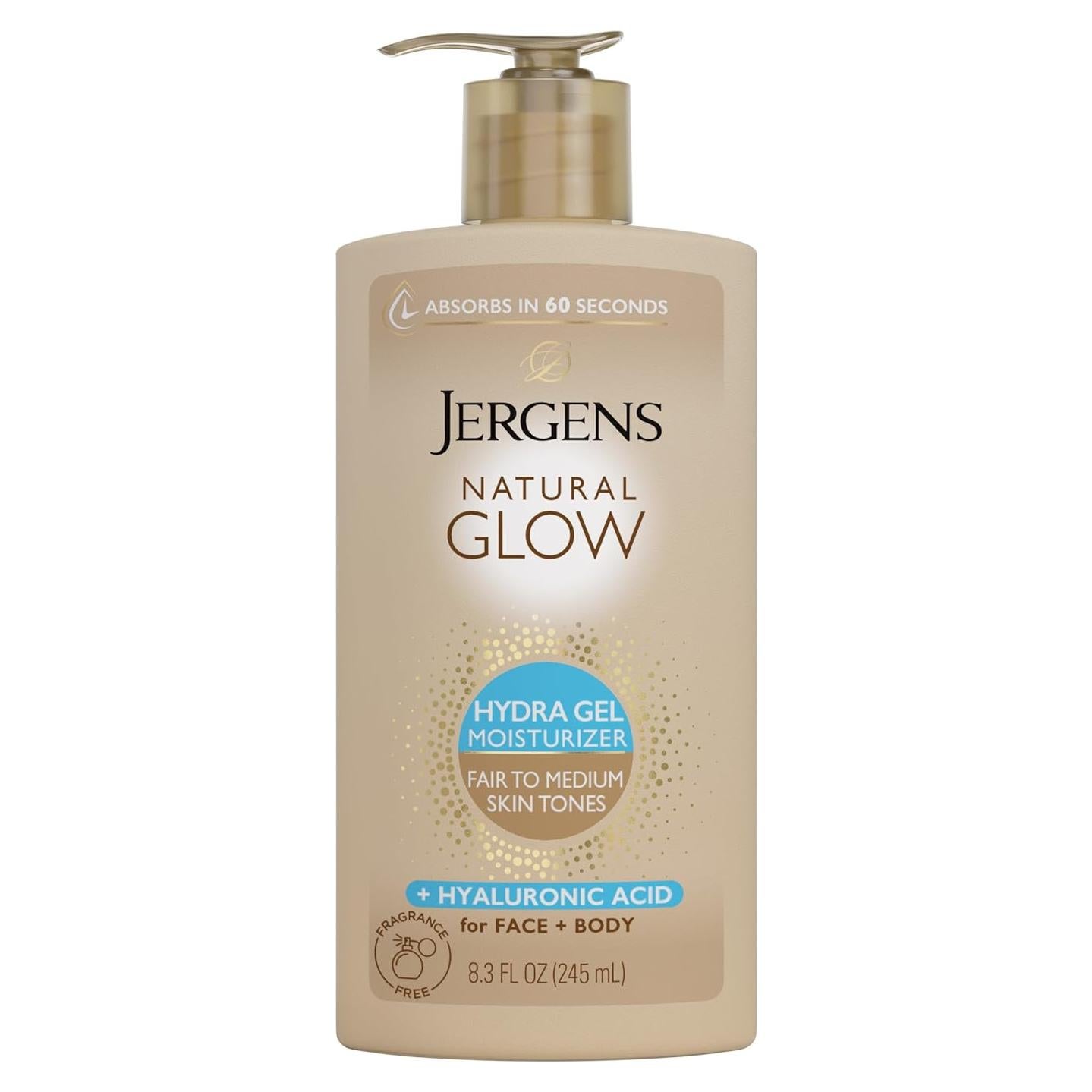 Jergens Gel Hidratante Autobronceador 245 ml Sin Fragancia