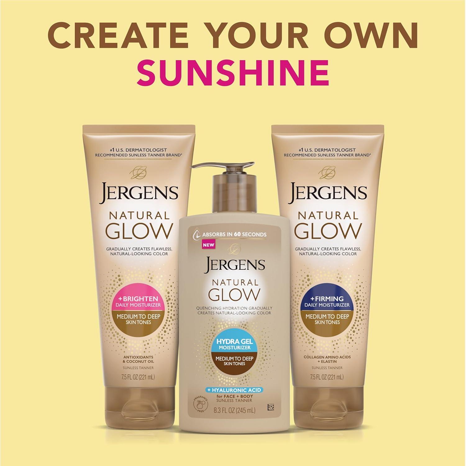 Jergens Gel Hidratante Autobronceador 245 ml Sin Fragancia