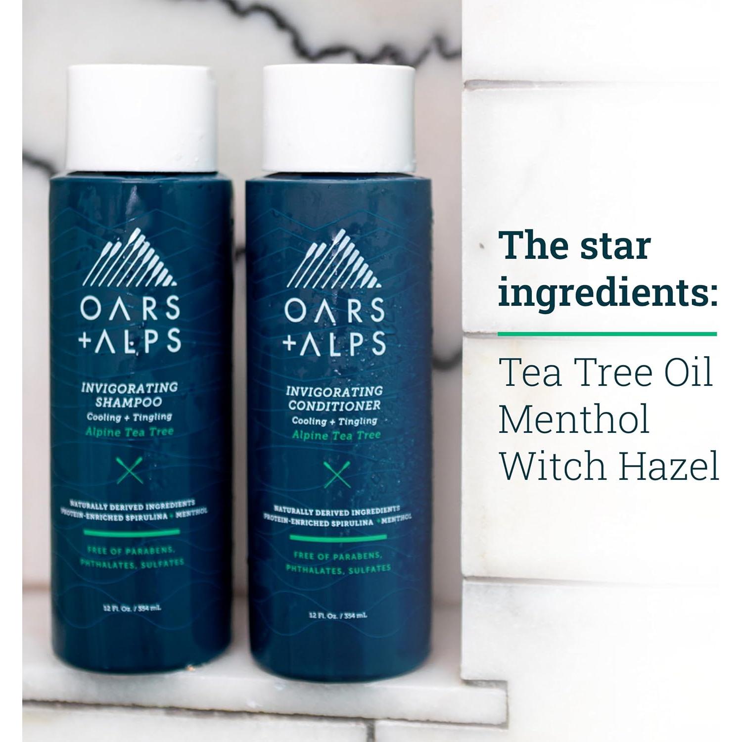 Champú y Acondicionador Sin Sulfatos Oars + Alps 2x354ml