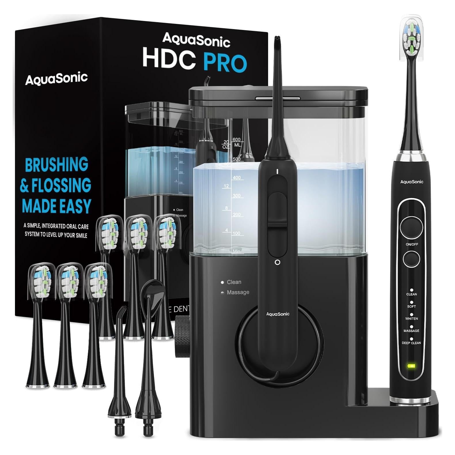 Centro Dental AquaSonic Pro - Cepillo Eléctrico y Flossador