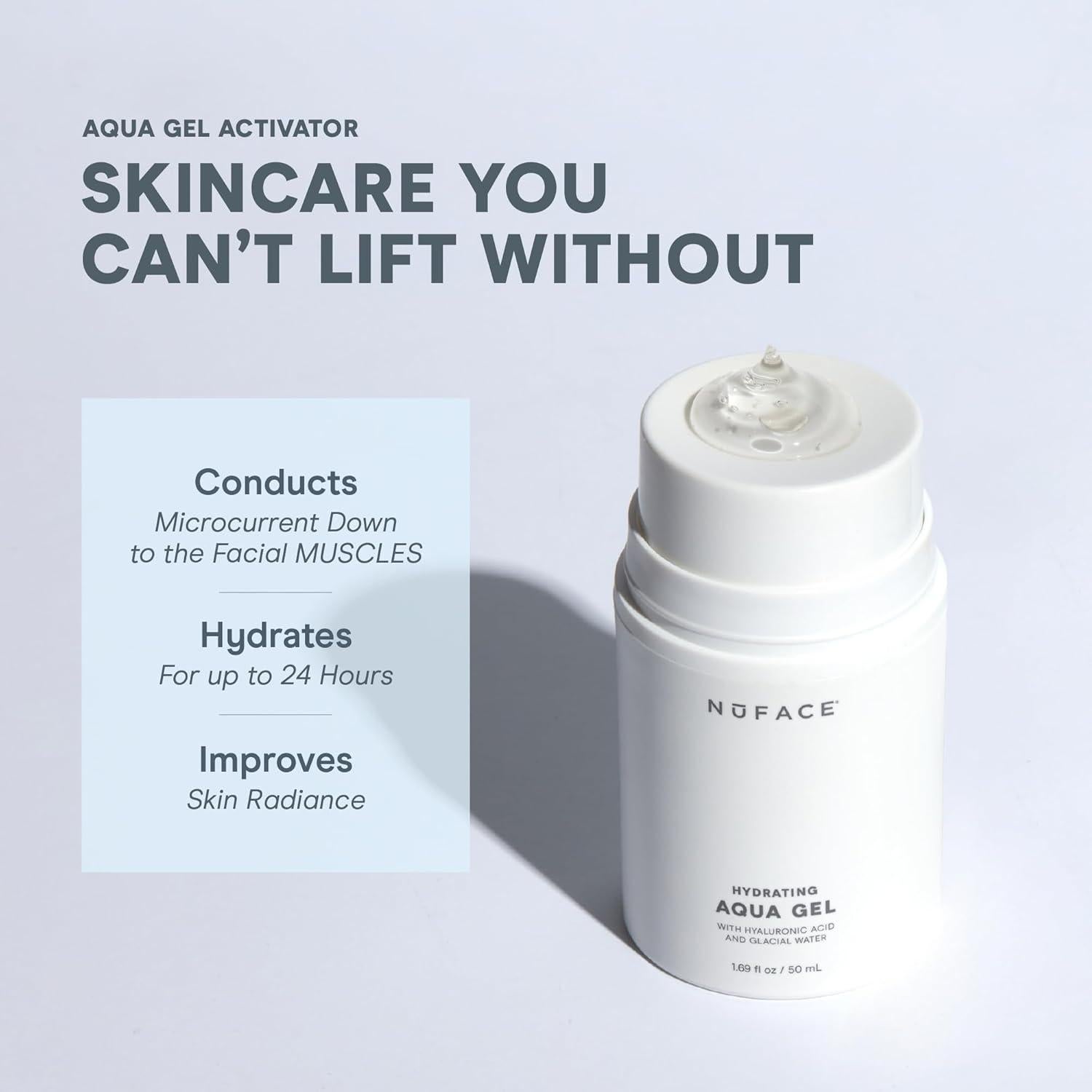 Gel Activador NuFACE Aqua - Conductivo con Ácido Hialurónico 49.9 ml