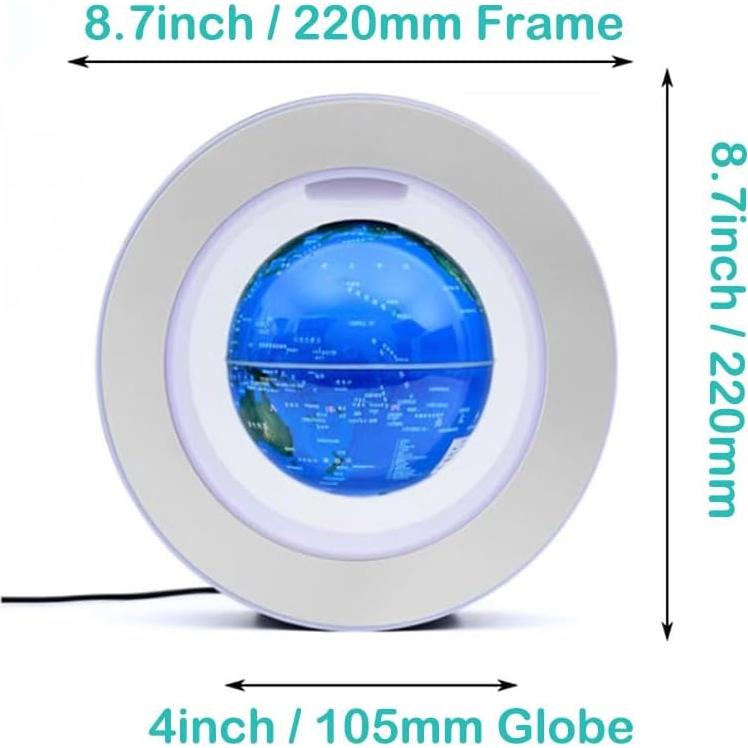 Globo Flotante Magnético FUGEST 10cm con LED Mapa Mundial
