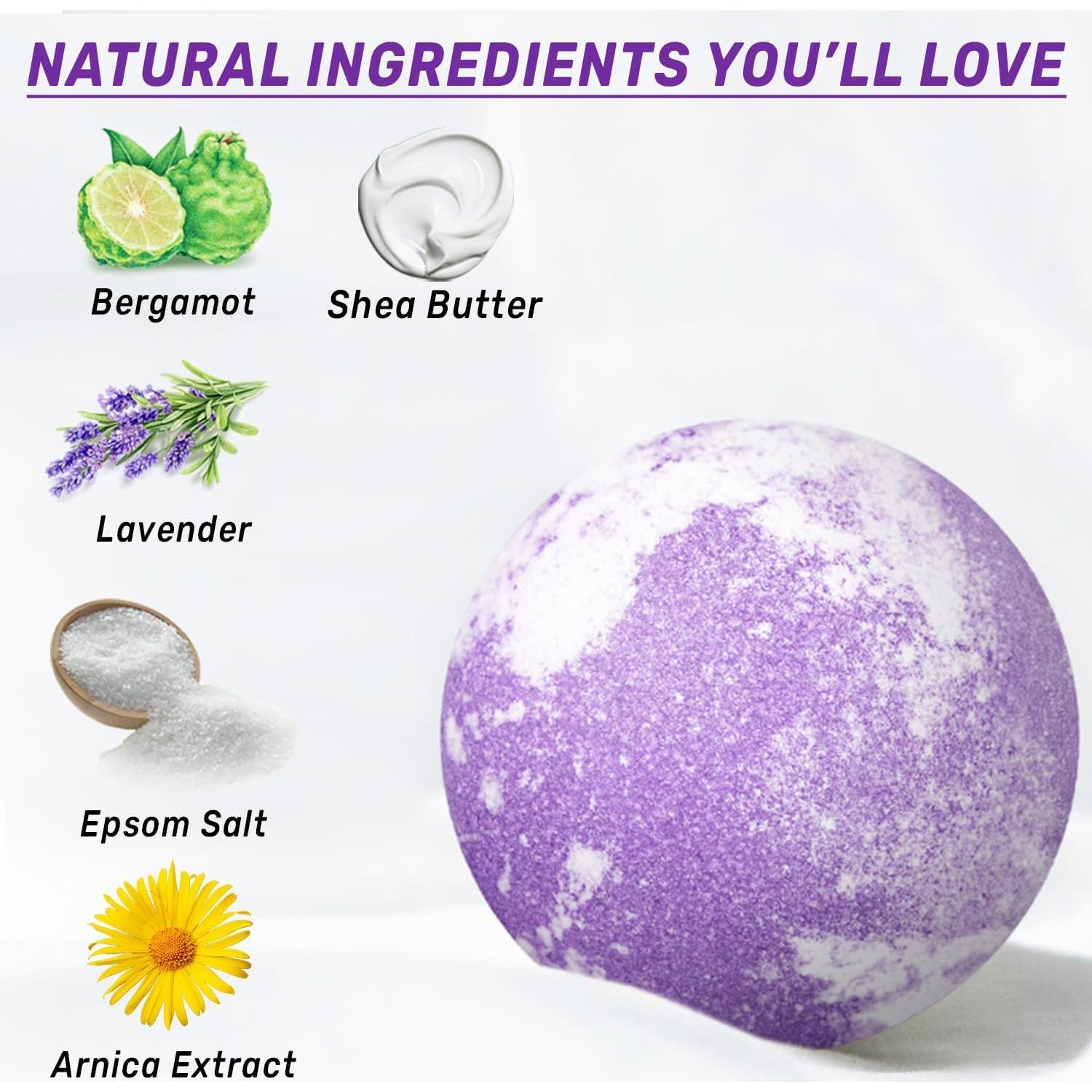 Bombas de Baño Espumosas New Miuz - Arnica, Lavanda y Bergamota