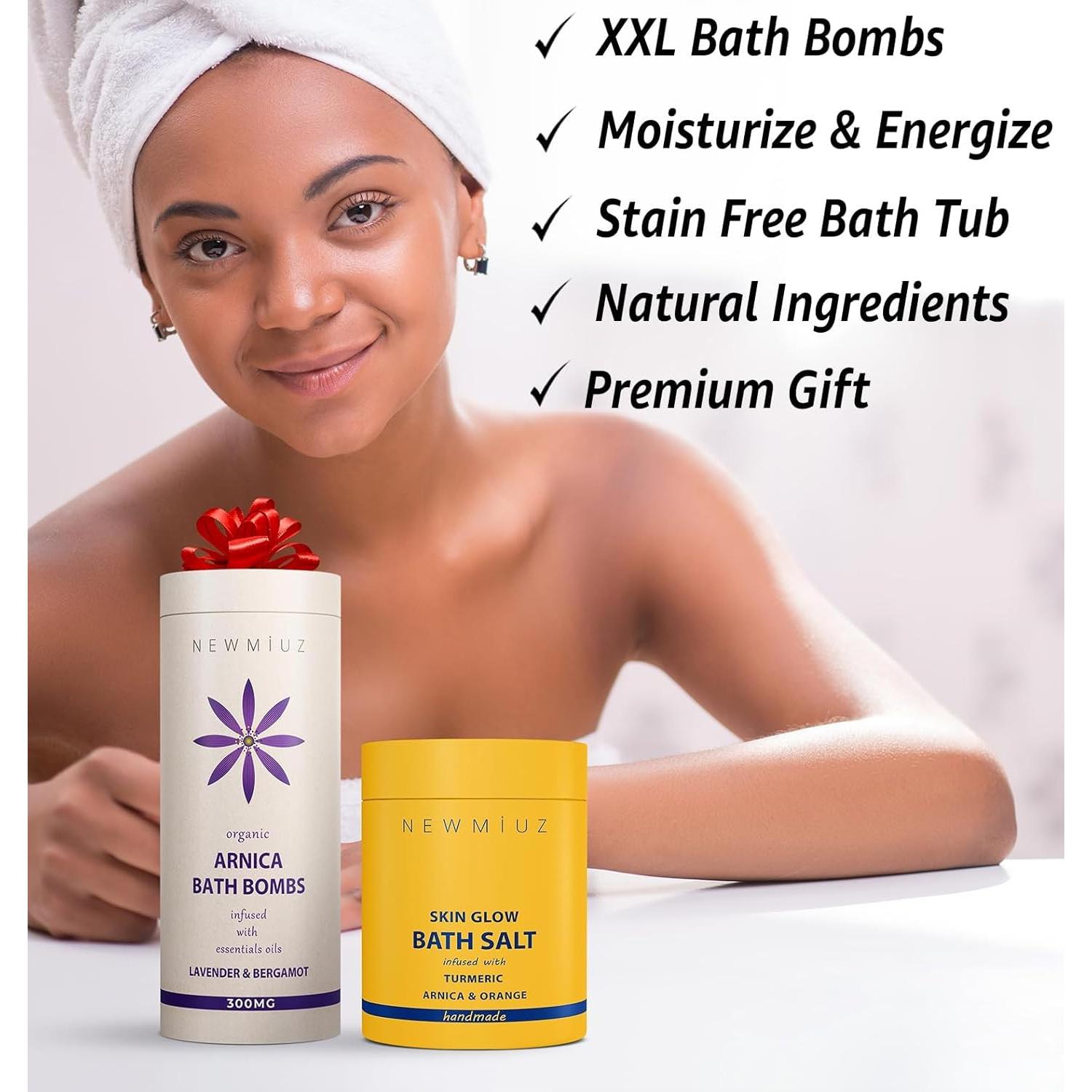 Bombas de Baño Espumosas New Miuz - Arnica, Lavanda y Bergamota