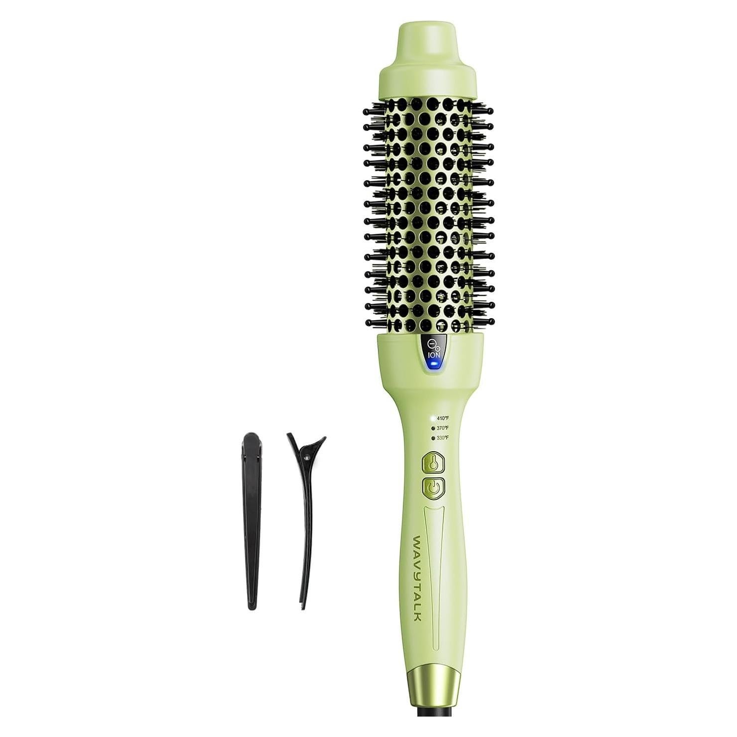 Cepillo Térmico Wavytalk 1.5" Iónico Verde - Secado Rápido