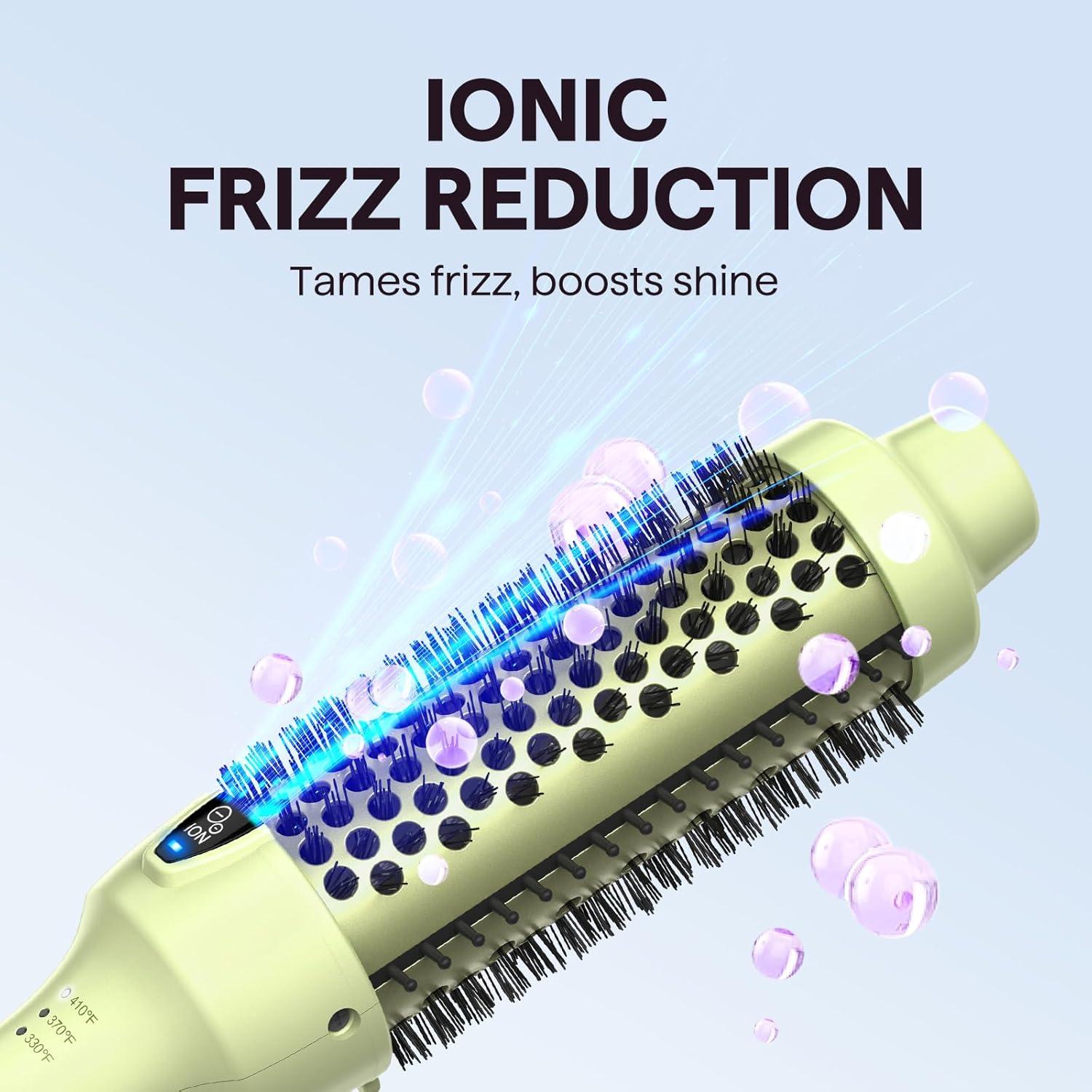 Cepillo Térmico Wavytalk 1.5" Iónico Verde - Secado Rápido