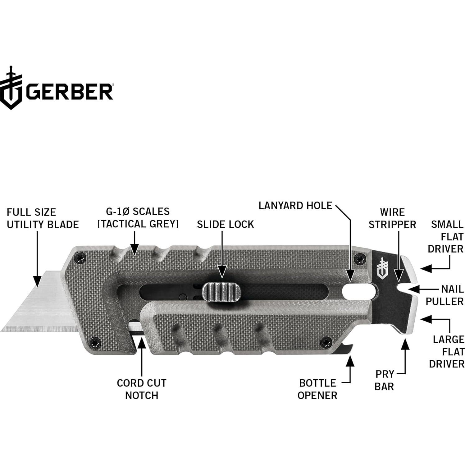 Cuchillo Utilitario Gerber Prybrid 8 en 1 - Azul