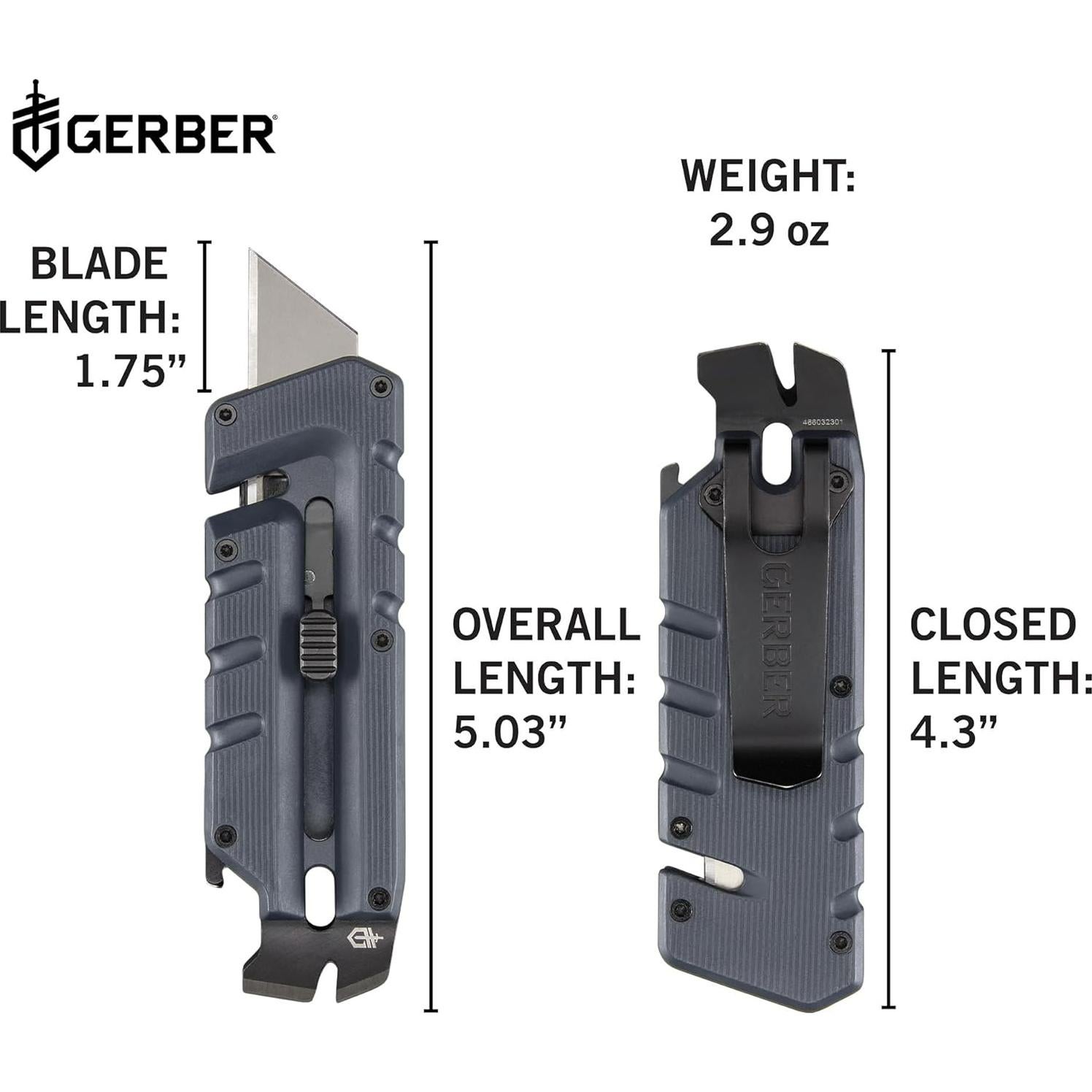 Cuchillo Utilitario Gerber Prybrid 8 en 1 - Azul