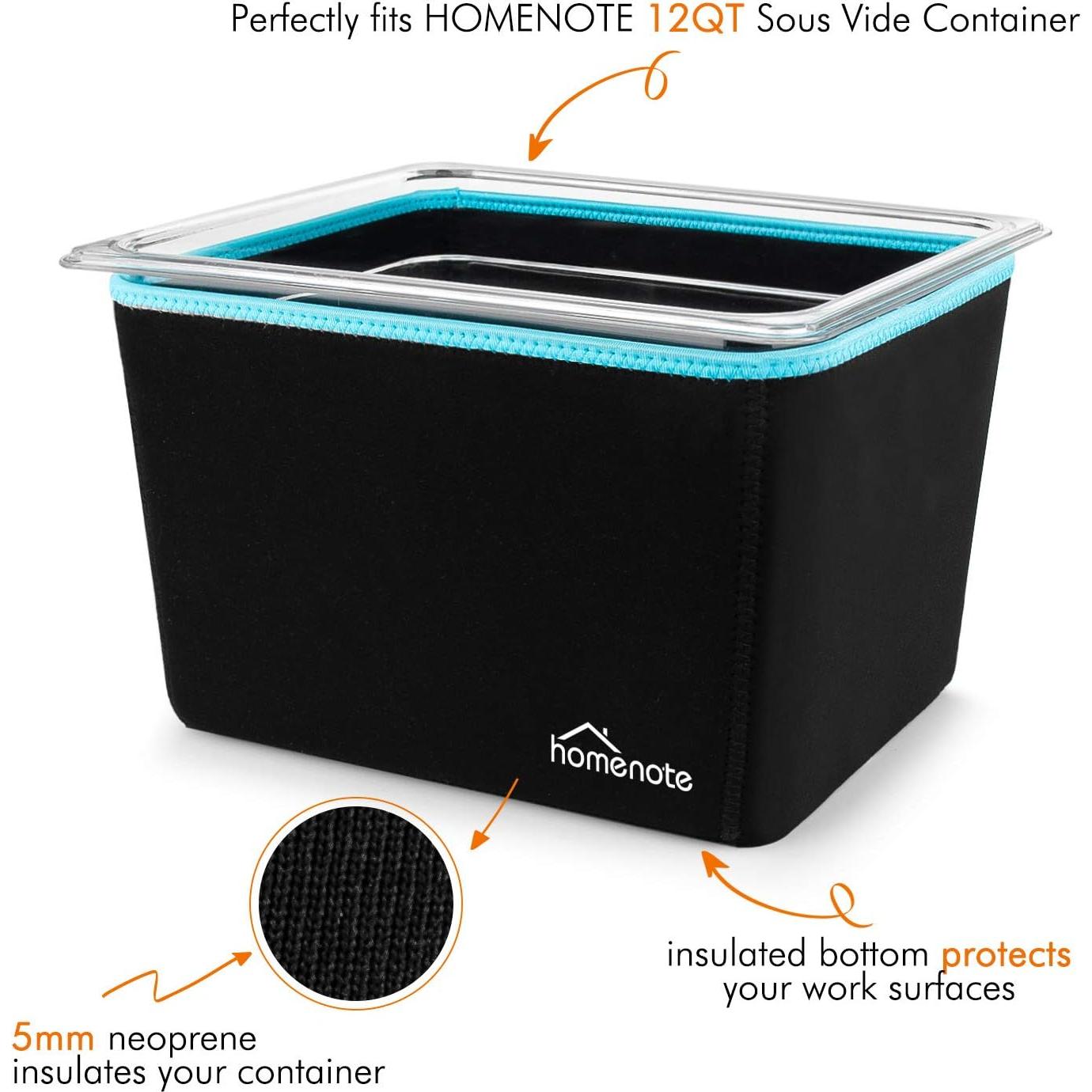 Contenedor Sous Vide Homenote 12 Qt con Tapa y Rack - BPA Free