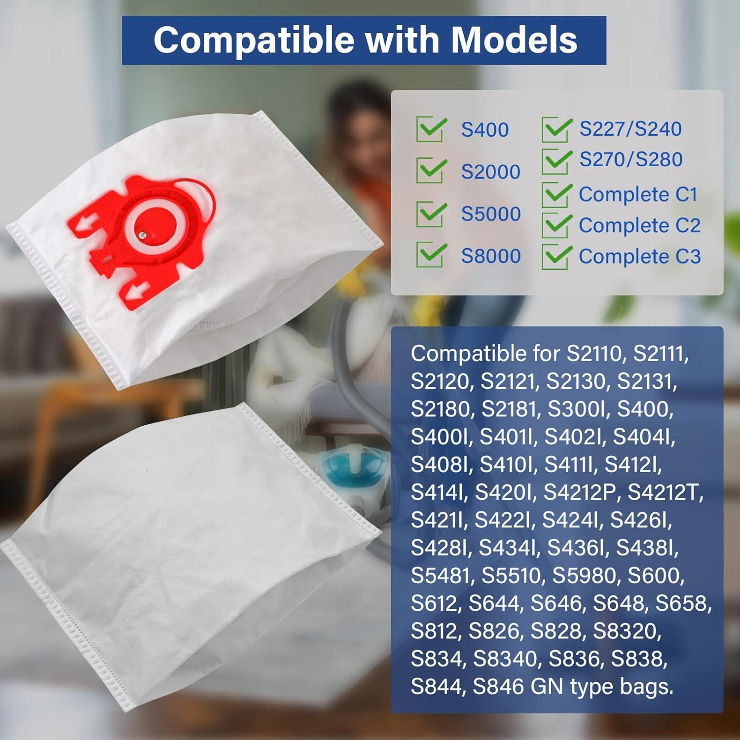 14 Bolsas de Aire 3D para Aspiradoras Miele Tivcroxs TC-FJM