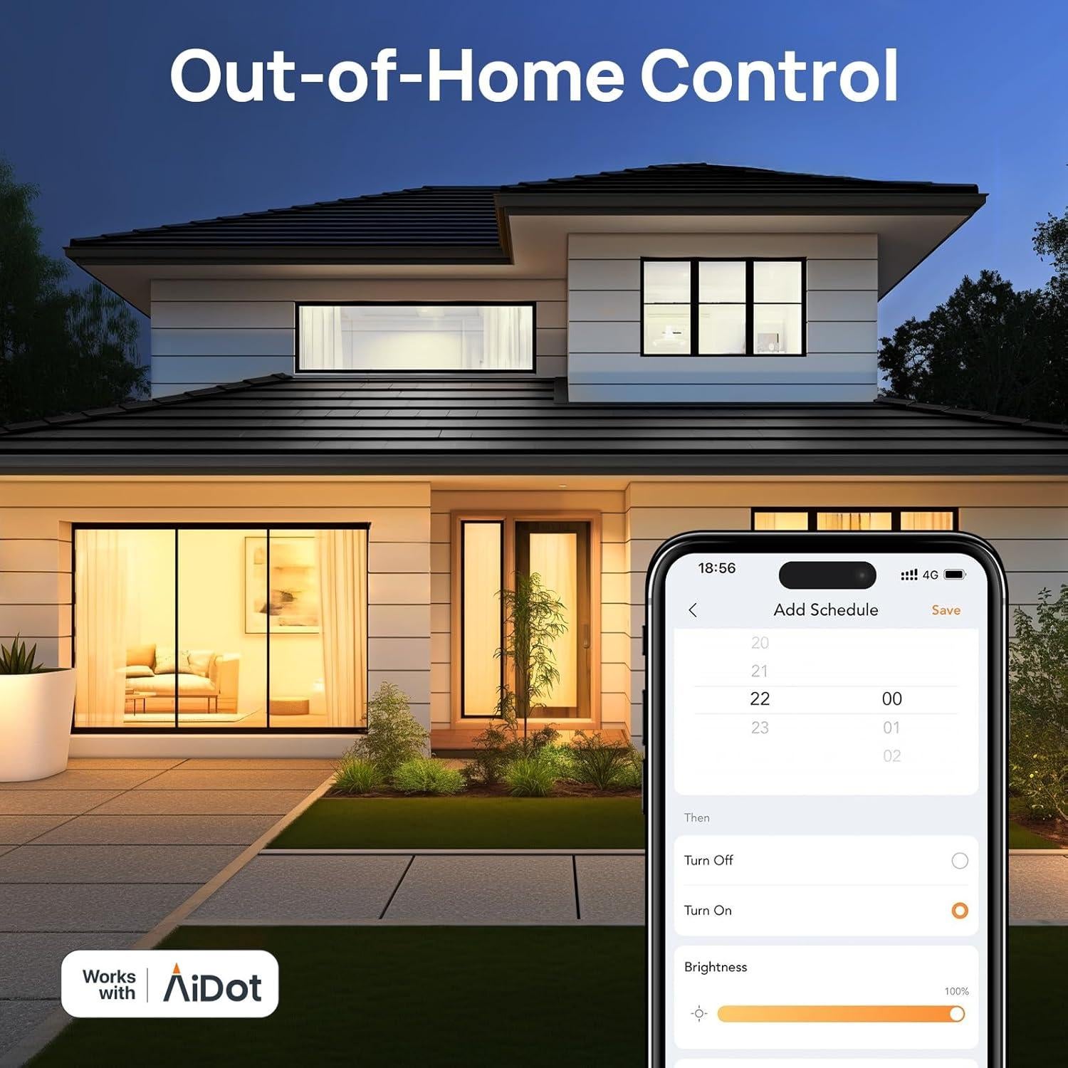 Bombillas Inteligentes Linkind A19 E26 800LM 4 Pack Wi-Fi Bluetooth