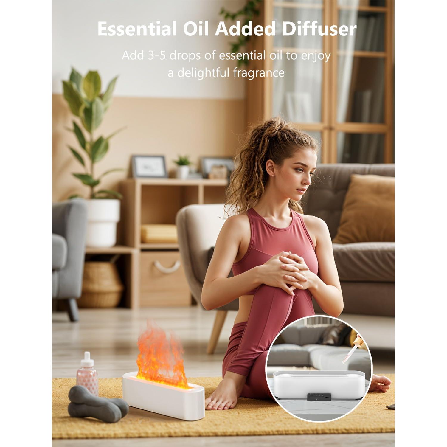 Difusor de Llama PIZAY - Humidificador 180ml, 7 Colores, Silencioso