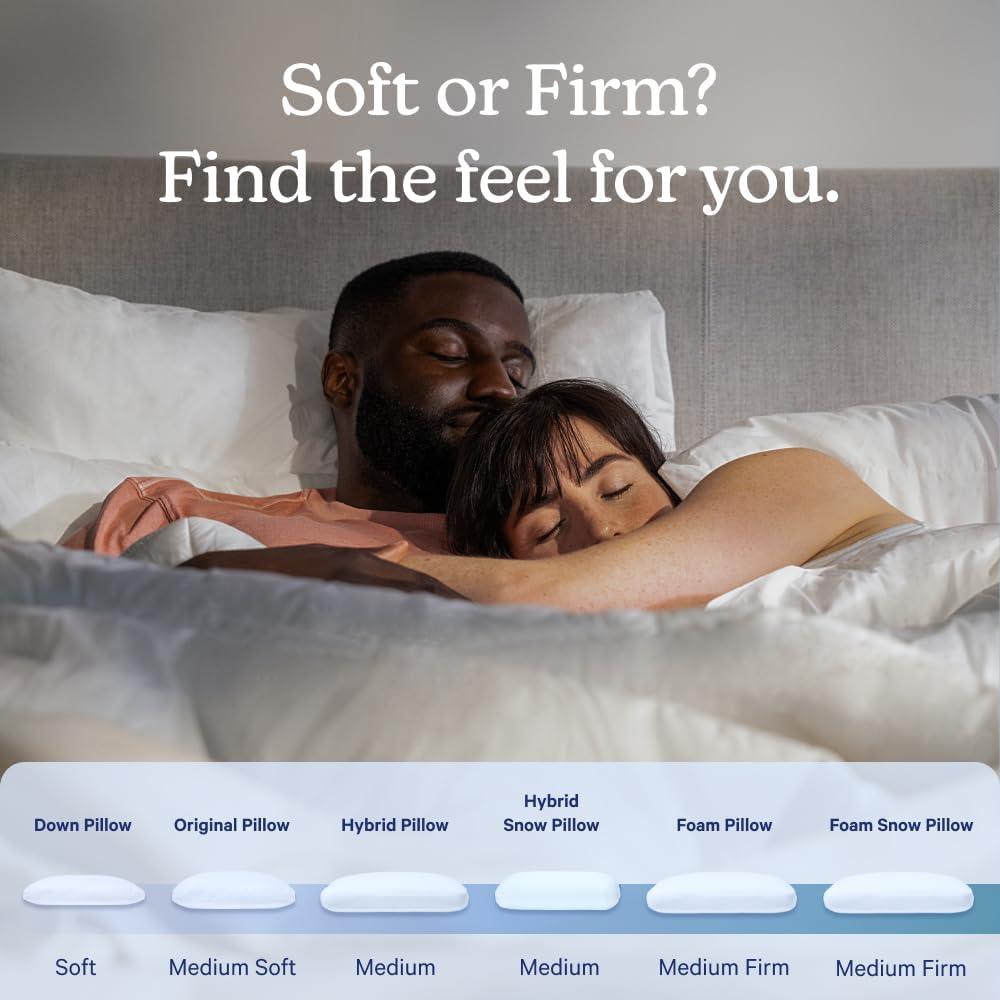 Almohada Híbrida Casper Estándar Blanca, Lavable y Firme