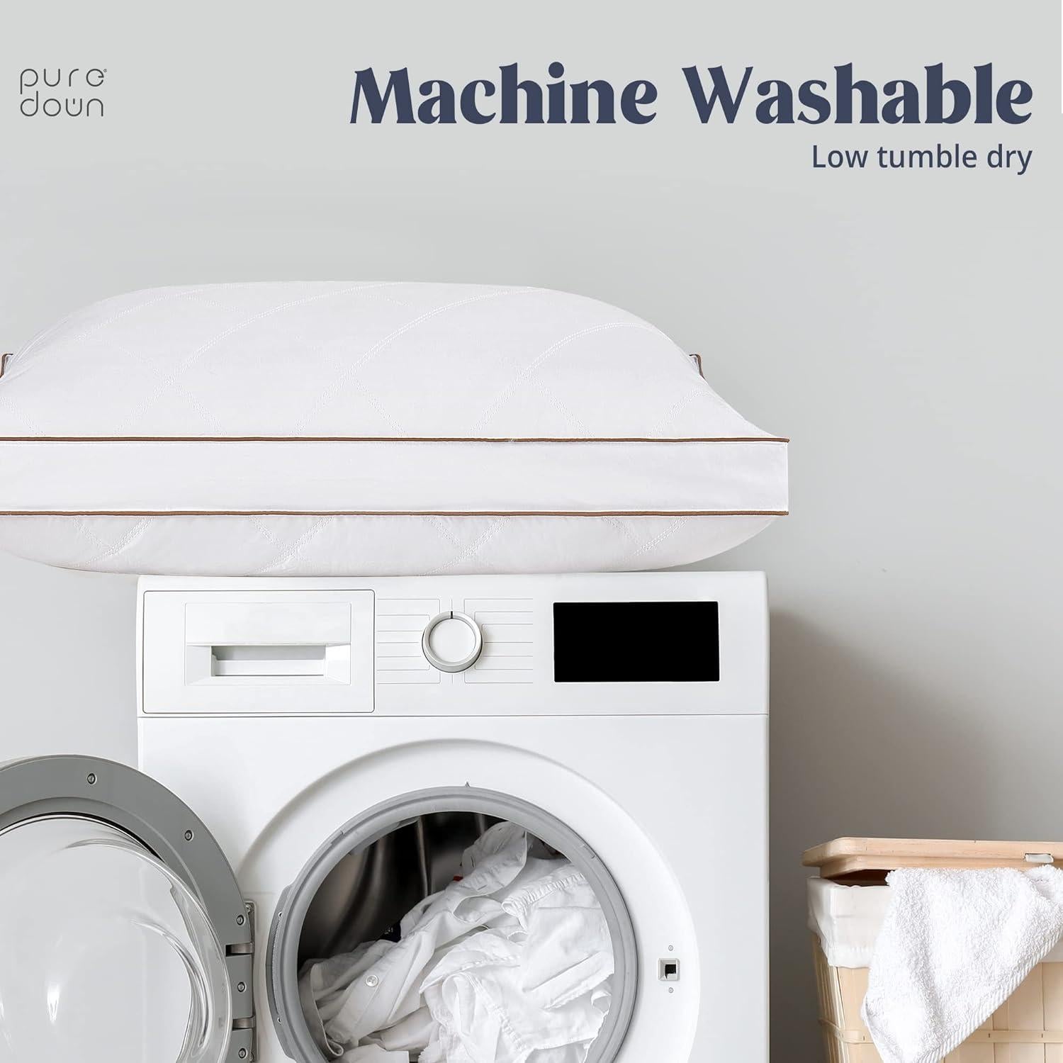 Almohadas de Plumas de Ganso puredown Rey Juego de 2