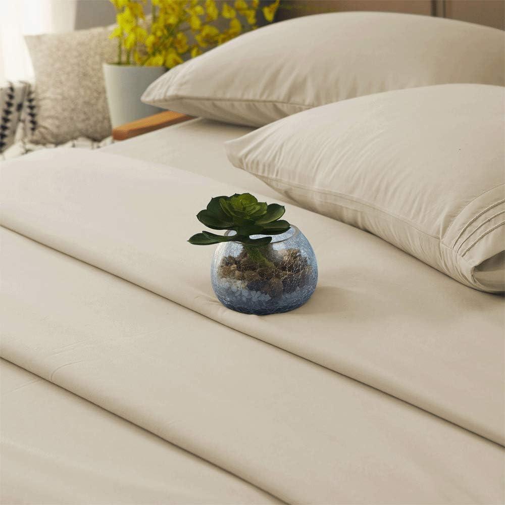 Juego de Sábanas SONORO KATE Microfibra 1800 Hilos Individual Beige