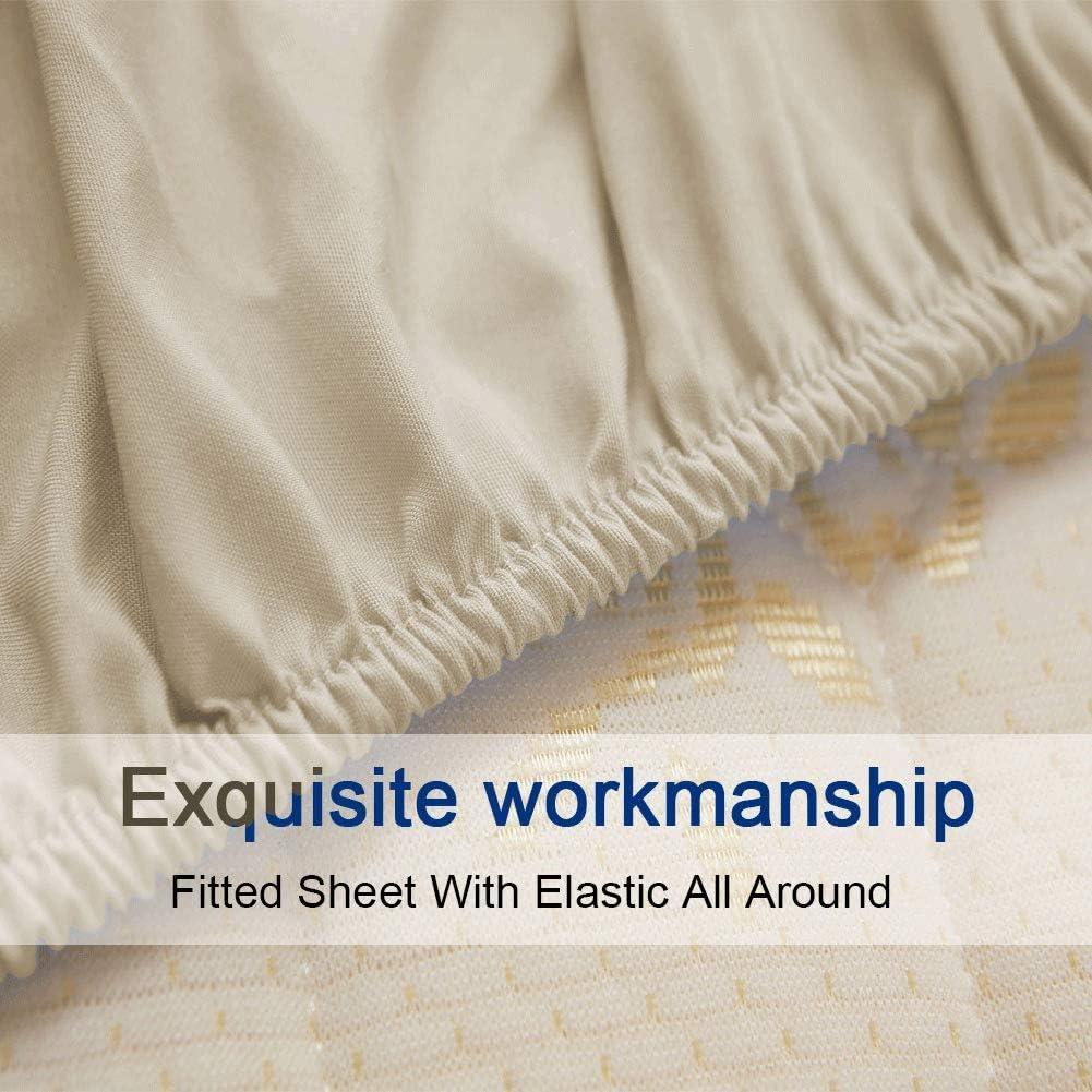 Juego de Sábanas SONORO KATE Microfibra 1800 Hilos Individual Beige