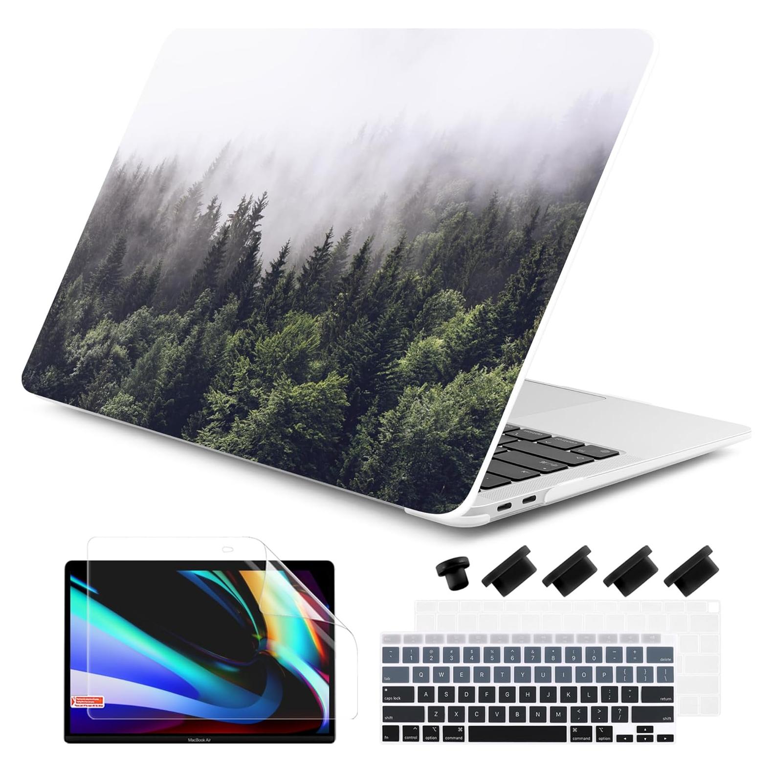 Funda DONGKE para MacBook Air 13.3" 2021-2018 Bosque