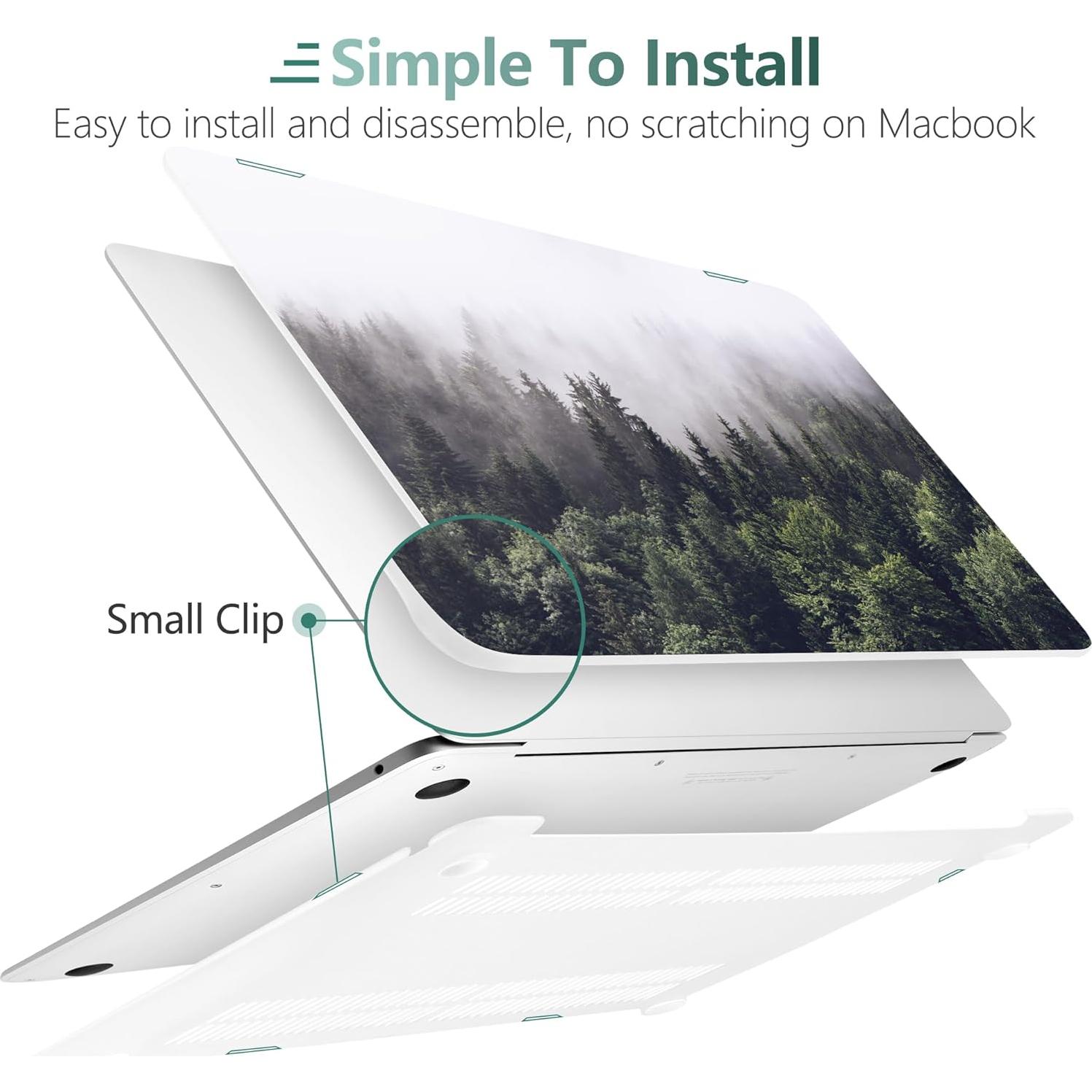 Funda DONGKE para MacBook Air 13.3" 2021-2018 Bosque