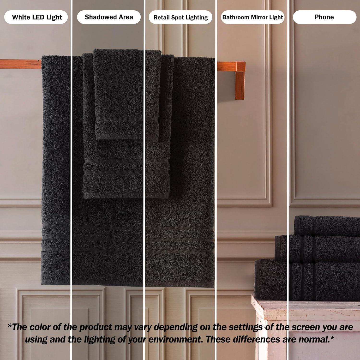 Toallas de Baño Jumbo Hawmam Linen 2 Piezas 100% Algodón Negro