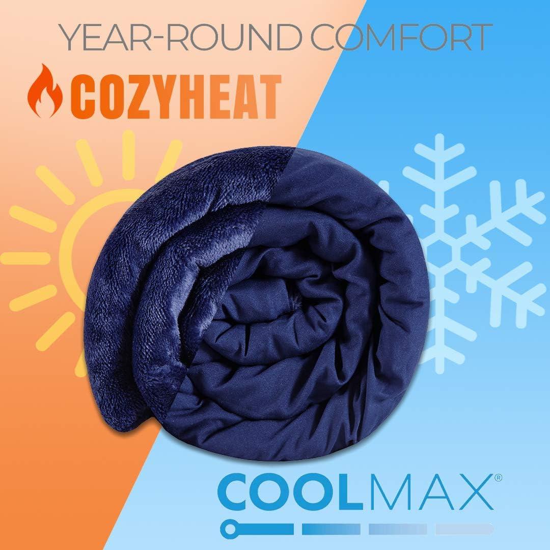 Manta con Peso MP2 9 kg 152x203 cm con Funda Reversible Marino