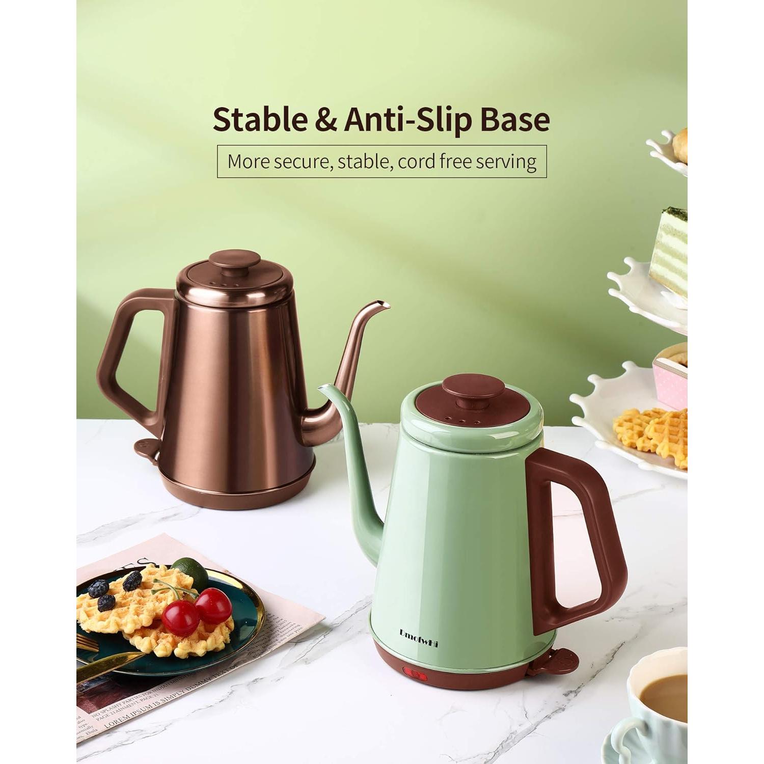 Hervidor Eléctrico DmofwHi 1000W 1.0L Acero Inoxidable Cobre