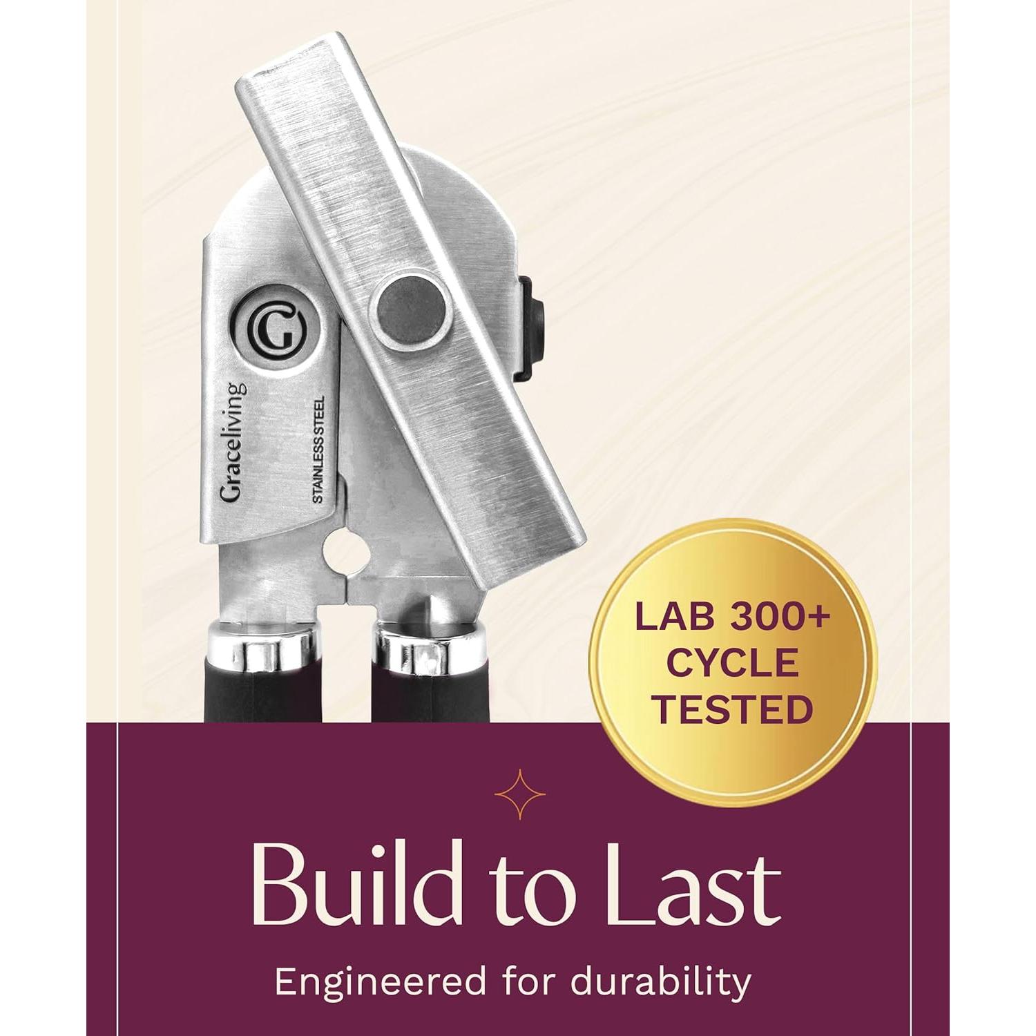 Abrelatas Manual Graceliving de Acero Inoxidable Negro