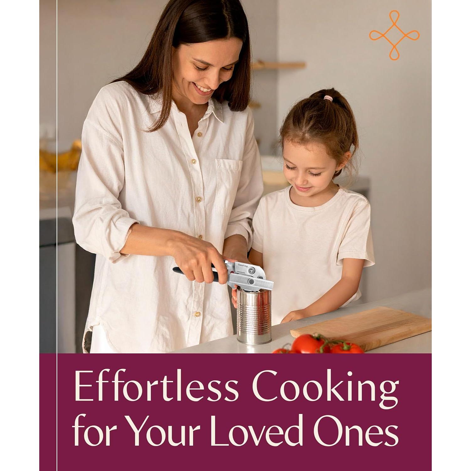 Abrelatas Manual Graceliving de Acero Inoxidable Negro