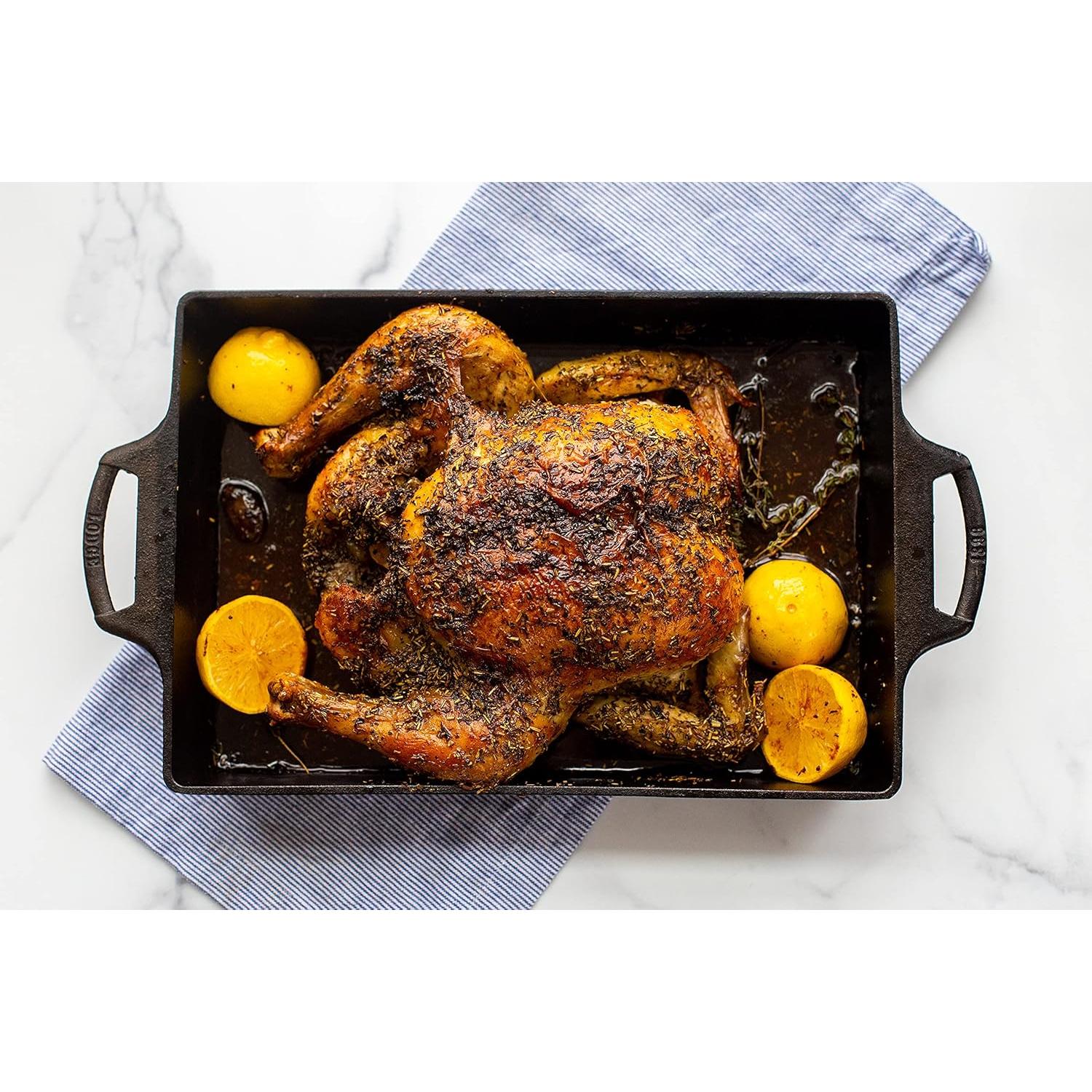 Cazuela de Hierro Fundido Lodge 23x33 cm Sazonada Negra