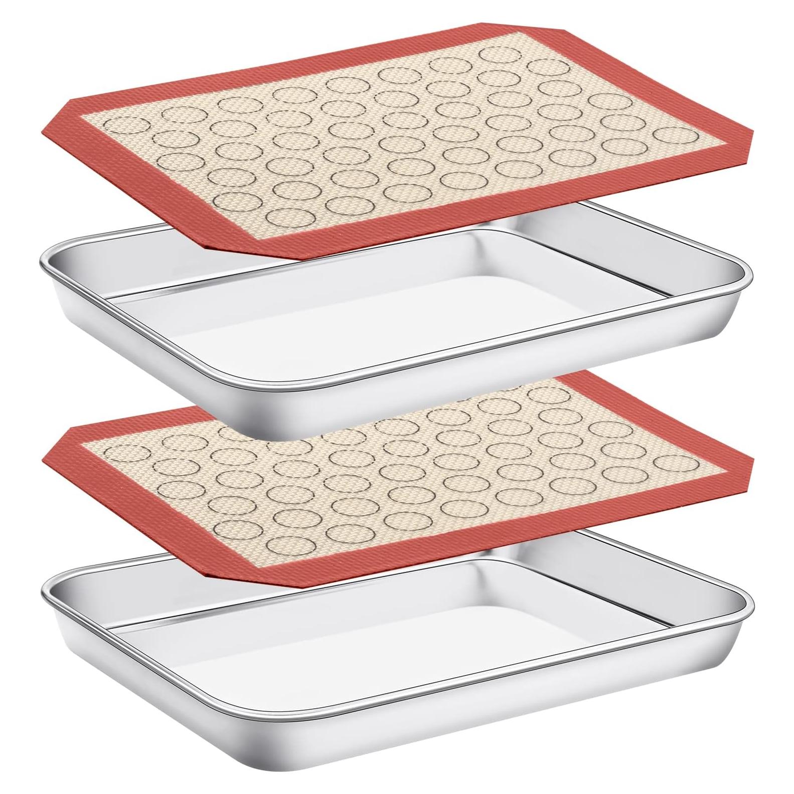 Juego de bandejas para hornear Deedro 4 piezas acero inoxidable