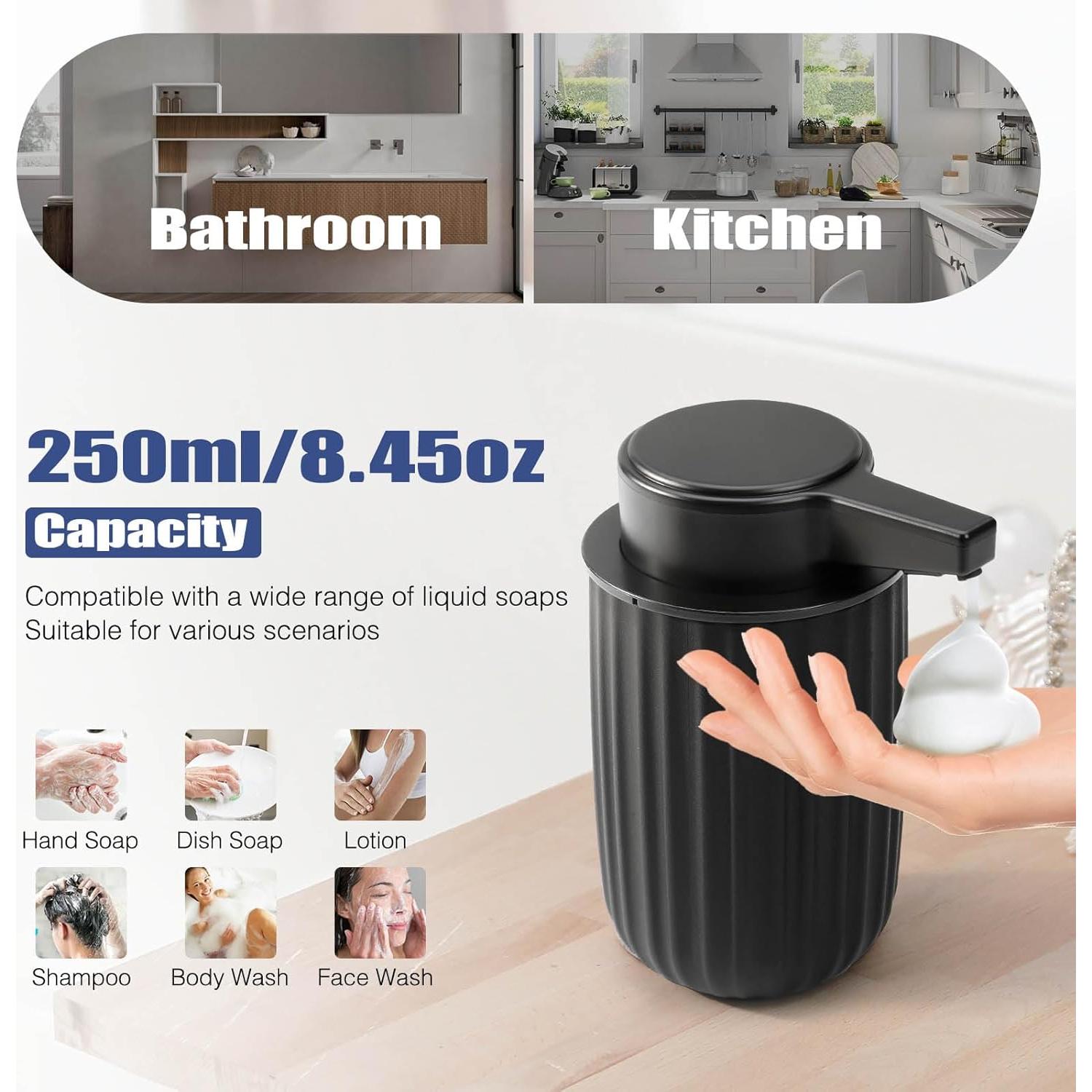 Dispensador Automático de Jabón Espumoso Blancel 9oz Negro