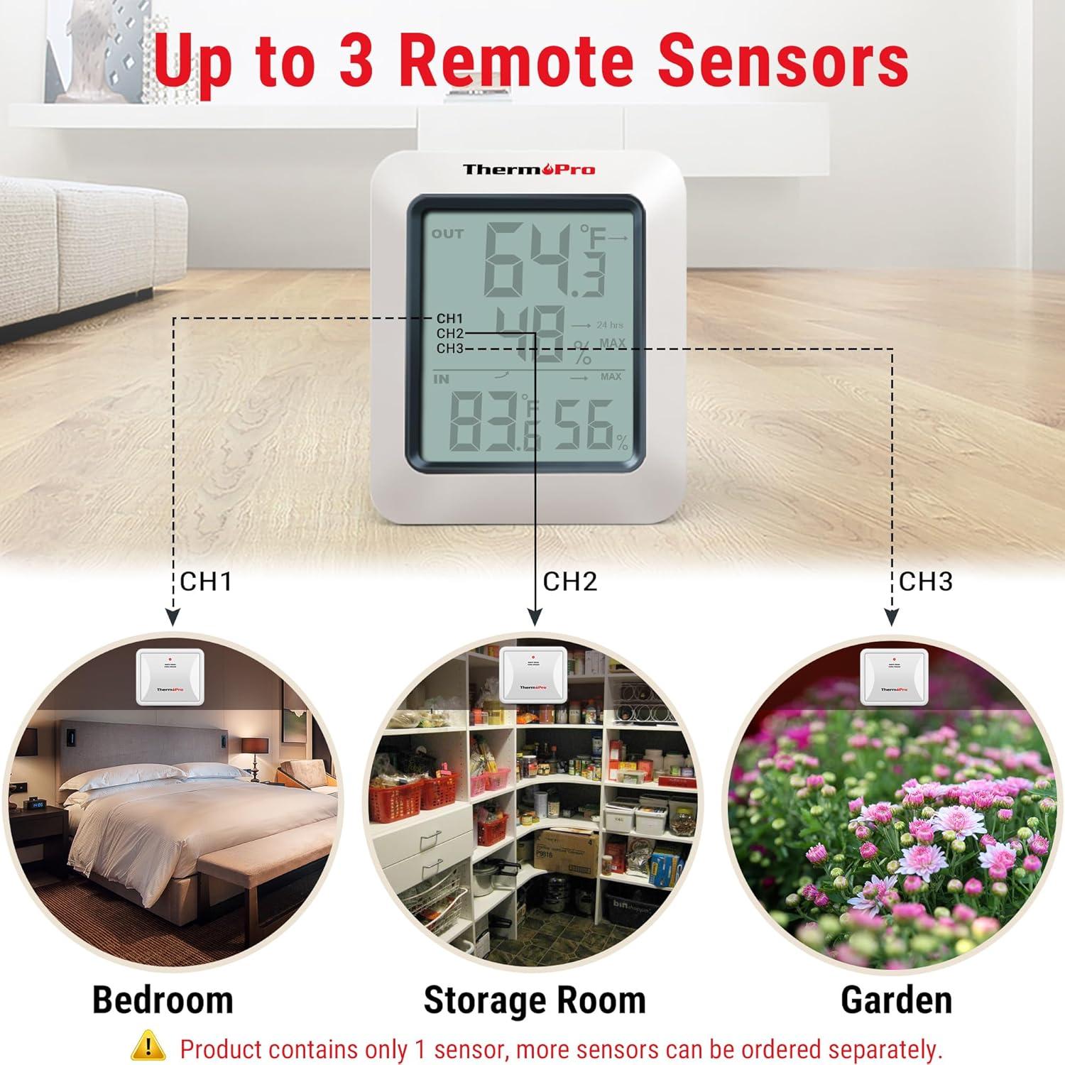 Termómetro Digital ThermoPro TP60 Inalámbrico Interior/Exterior