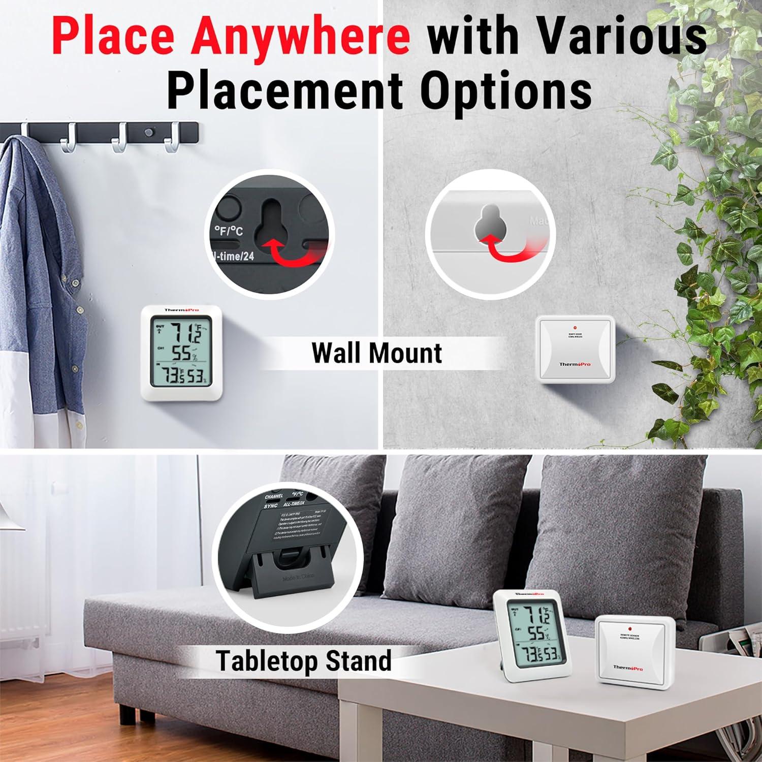 Termómetro Digital ThermoPro TP60 Inalámbrico Interior/Exterior