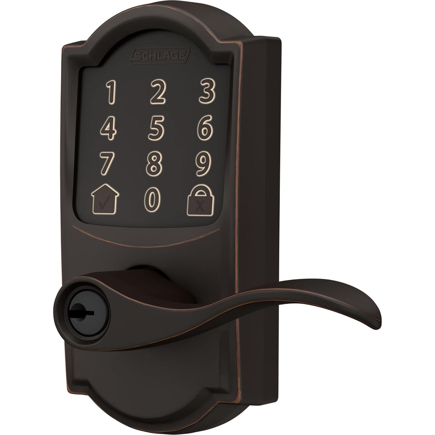Cerradura Inteligente Schlage Encode WiFi Camelot Bronce