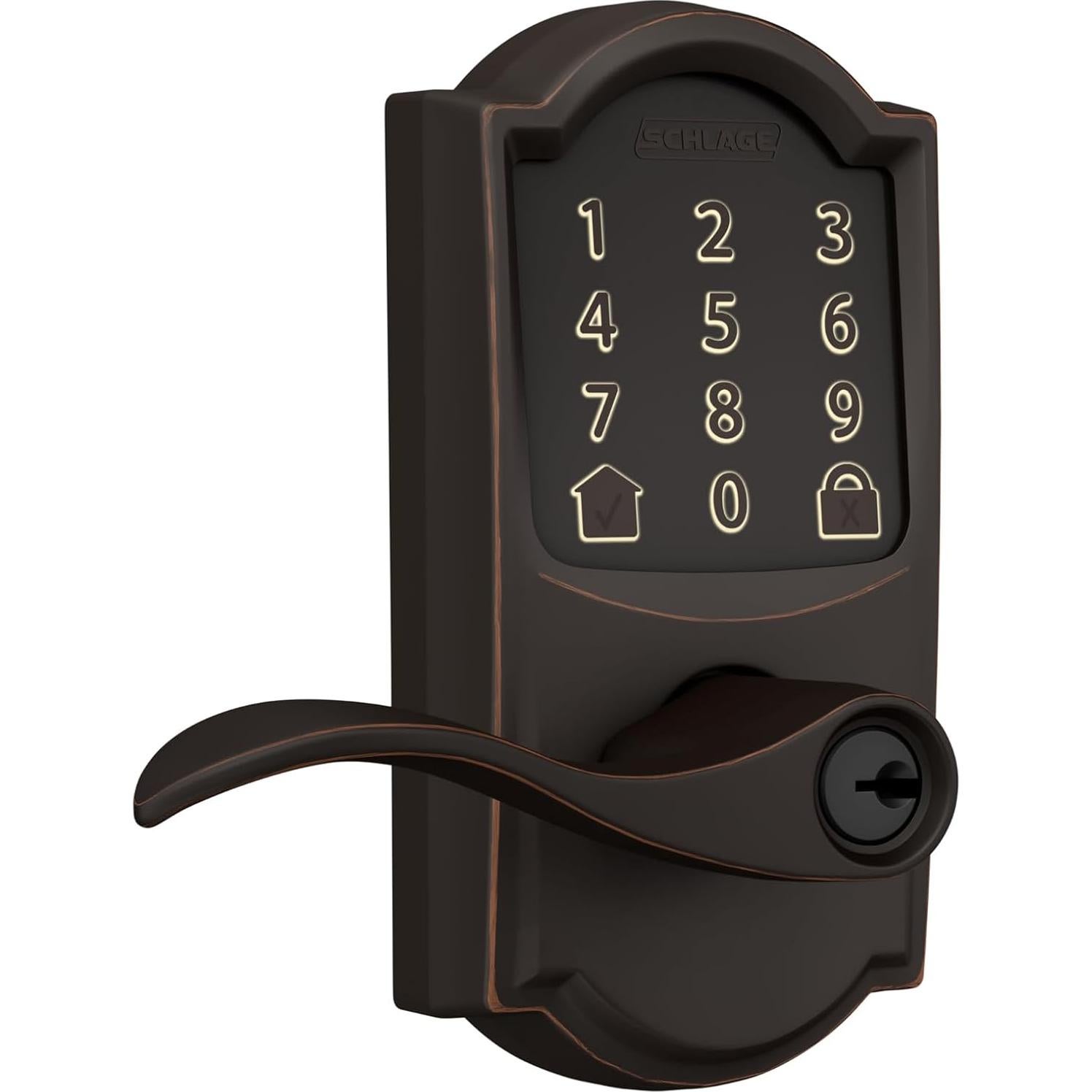 Cerradura Inteligente Schlage Encode WiFi Camelot Bronce