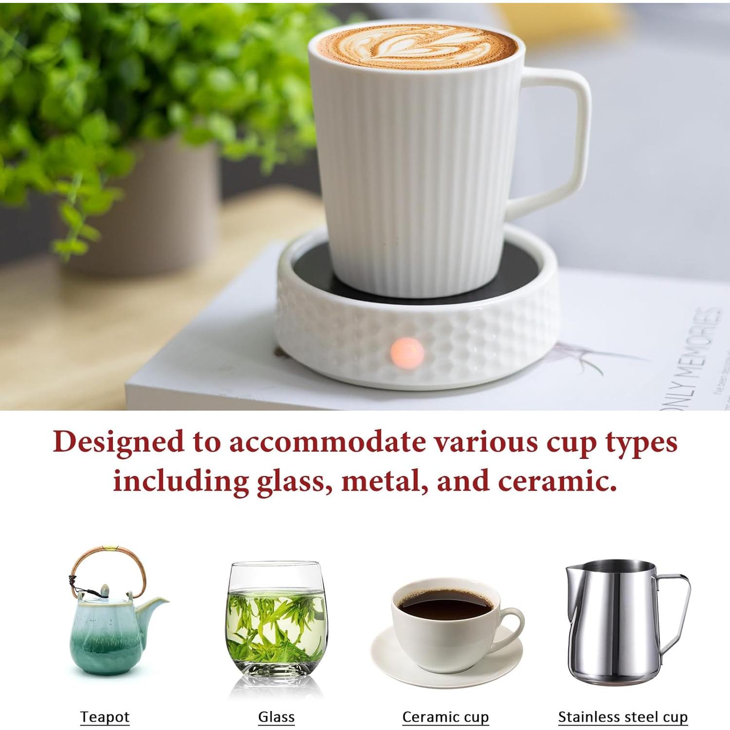 Plato Calentador de Velas Eléctrico Bobolyn Cerámico 2 Piezas