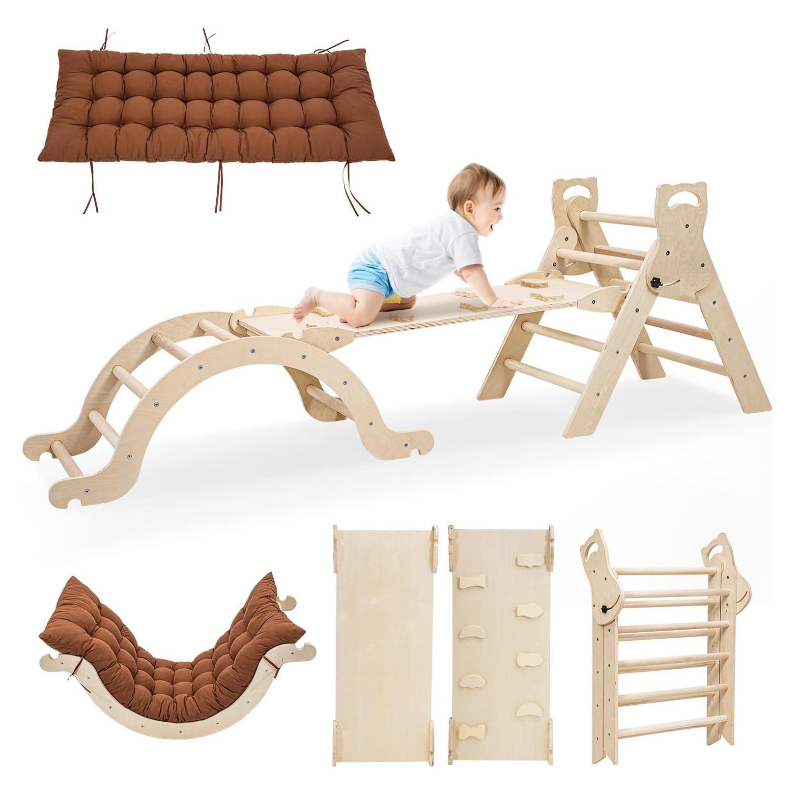 Conjunto de Escalada Pikler INNOPLAY 7-en-1 para Niños 1.5-5 Años