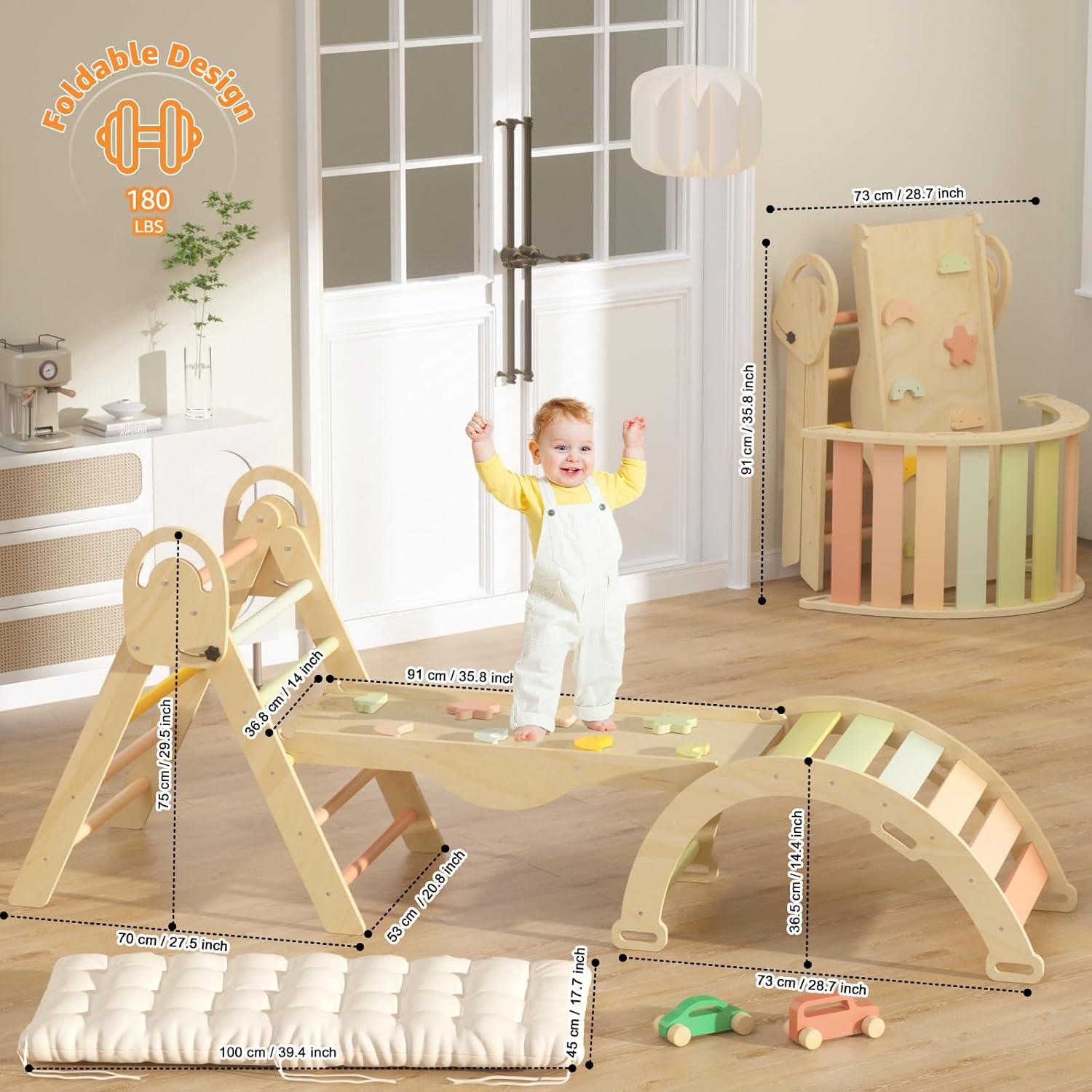 Conjunto Triángulo Pikler investfun para Niños 1-4 Años