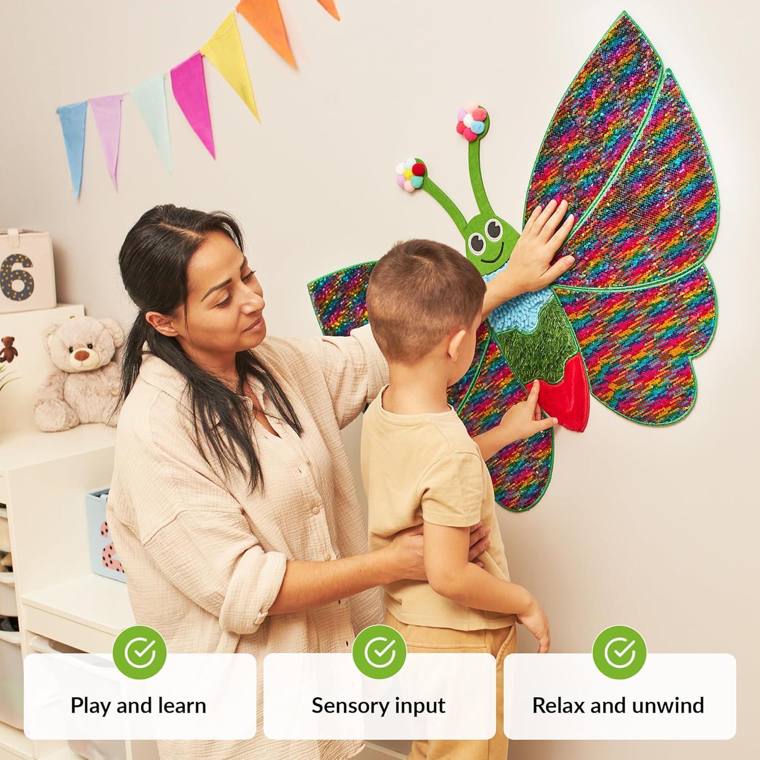 Panel Sensorial de Pared Odoxia Mariposa 70x100 cm para Niños