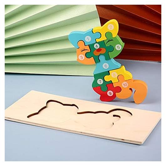 Rompecabezas 3D de Madera Moderngenic para Niños - Gato
