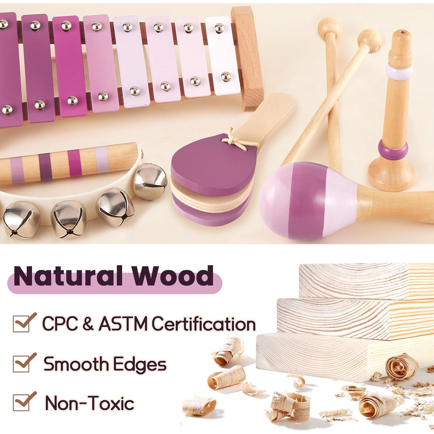 Set de Instrumentos Musicales BUYGER - Juguetes Montessori 7 Piezas