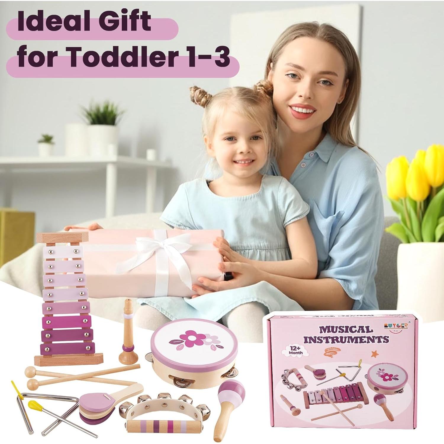 Set de Instrumentos Musicales BUYGER - Juguetes Montessori 7 Piezas