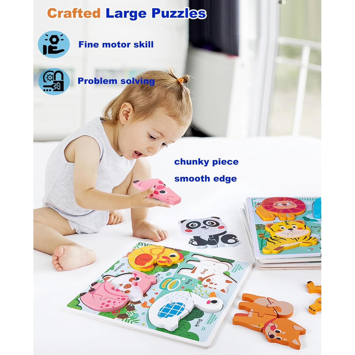 Rompecabezas de Madera de Animales HT HONOR 30x30 cm