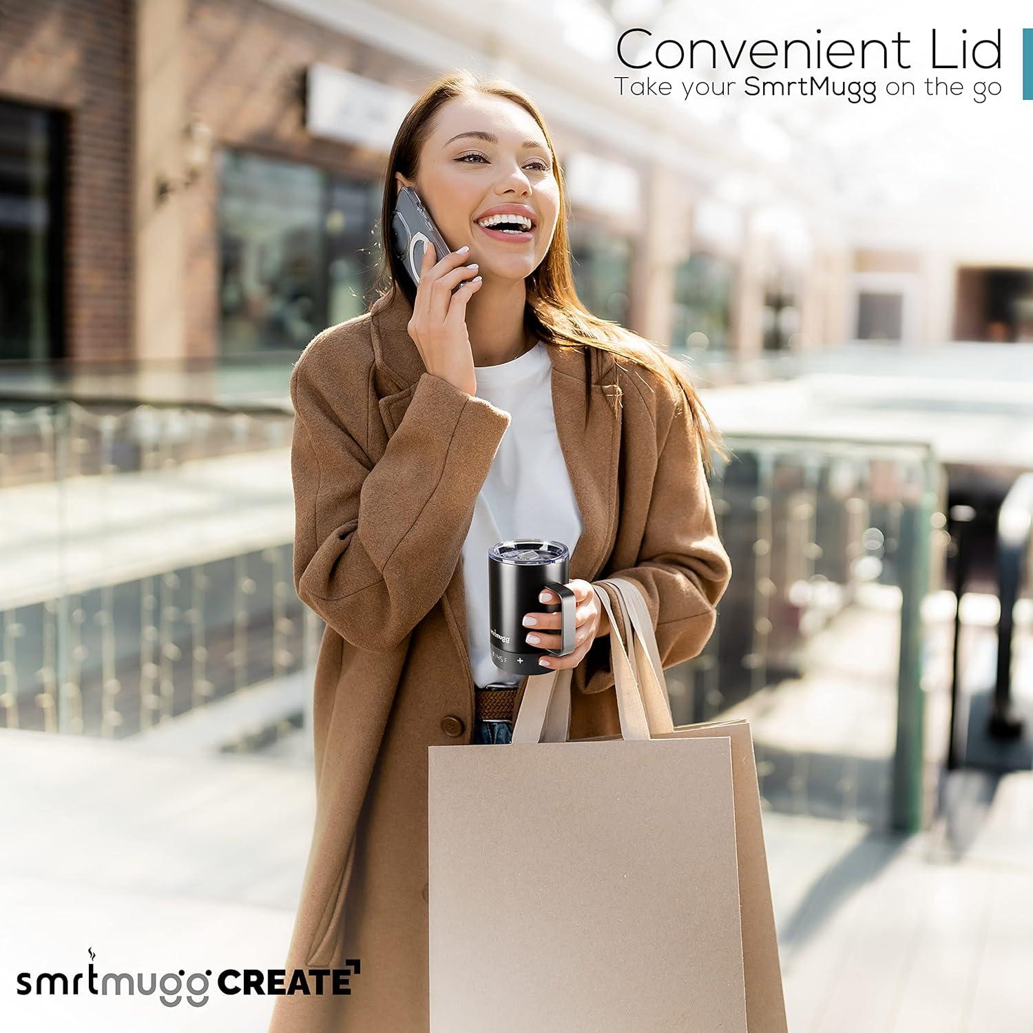 Taza Calentada SmrtMugg CREATE 14 OZ con Carga Inalámbrica